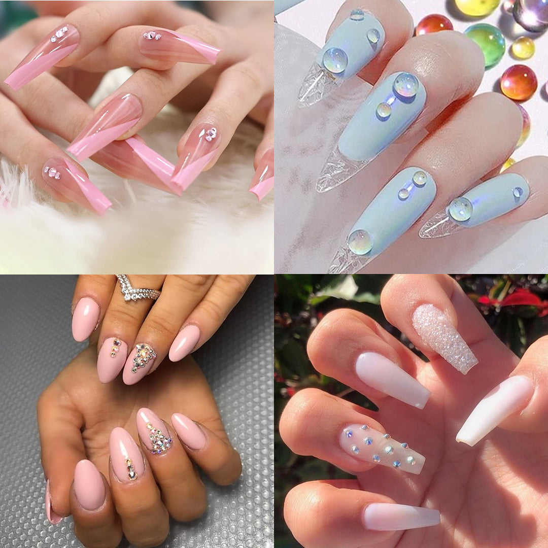 1440Pcs Mermaid Nail Rhinestones