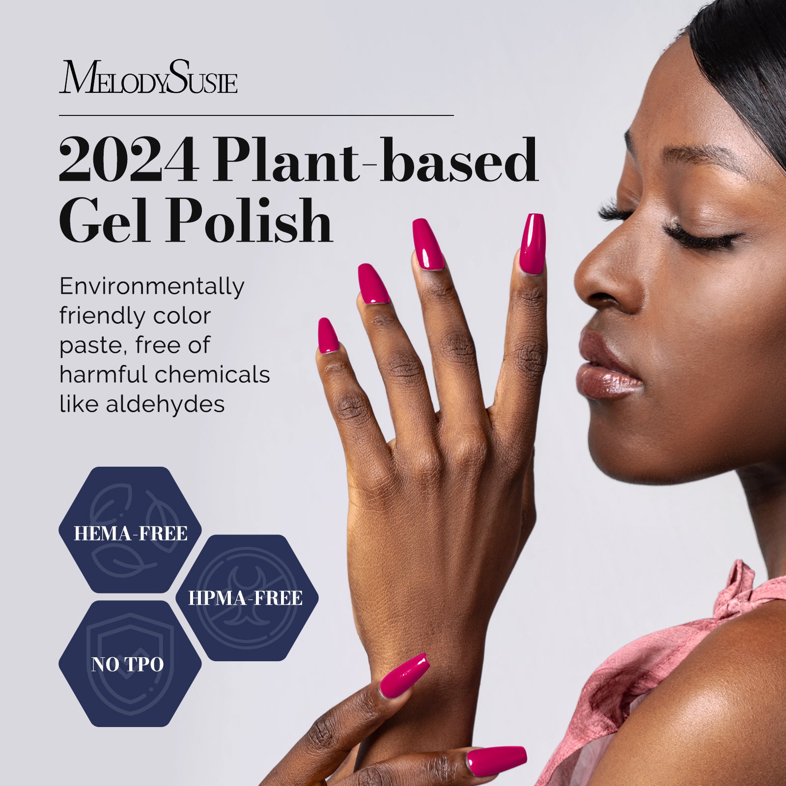 Fleurwee HEMA-Free & HPMA-Free & TPO-Free Gel Nail Polish Plant-based 0.5 fl oz/15ml - P37 Azalea Purple