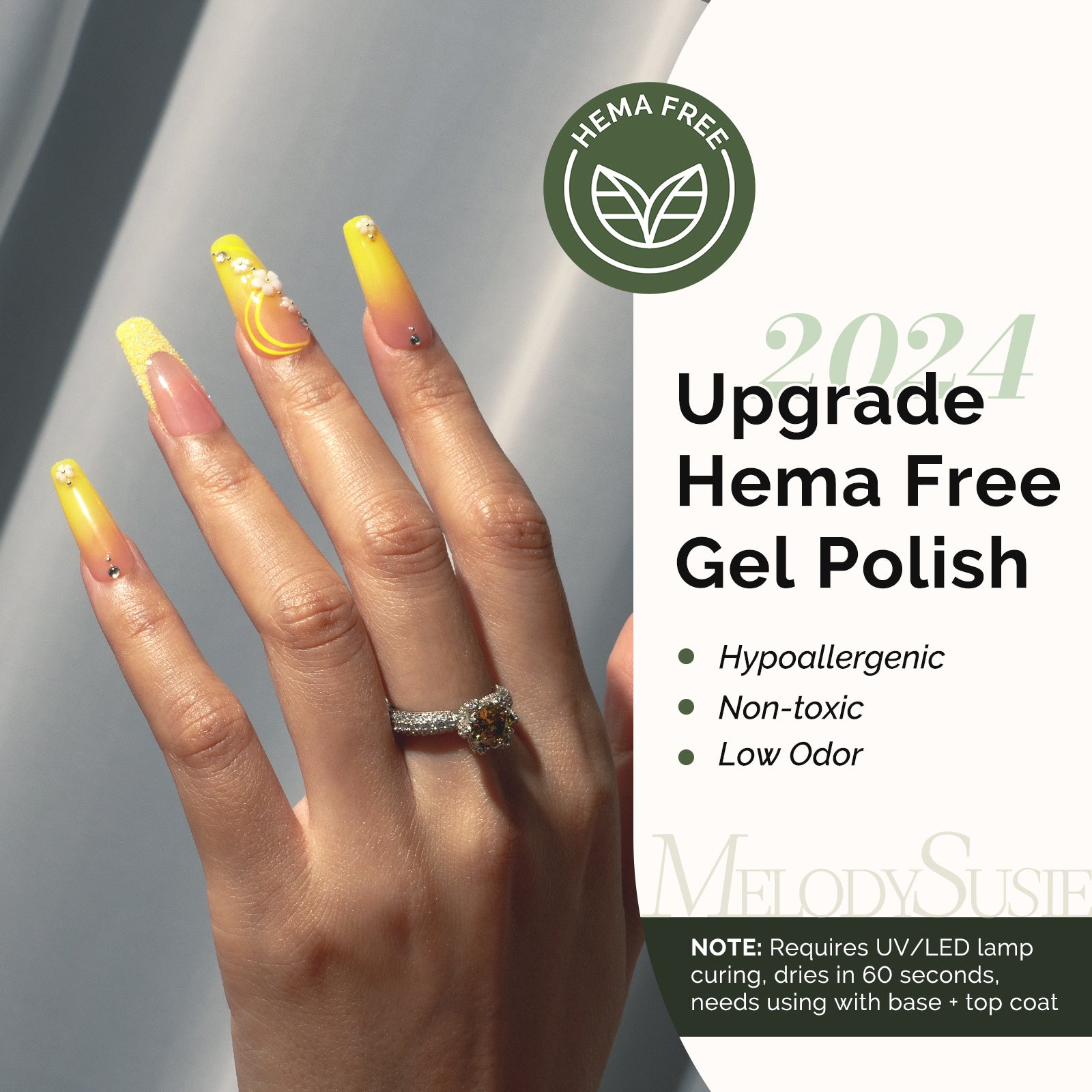 301 Lemonade Yellow - HEMA-Free Gel Nail Polish 0.5 fl oz/15ml