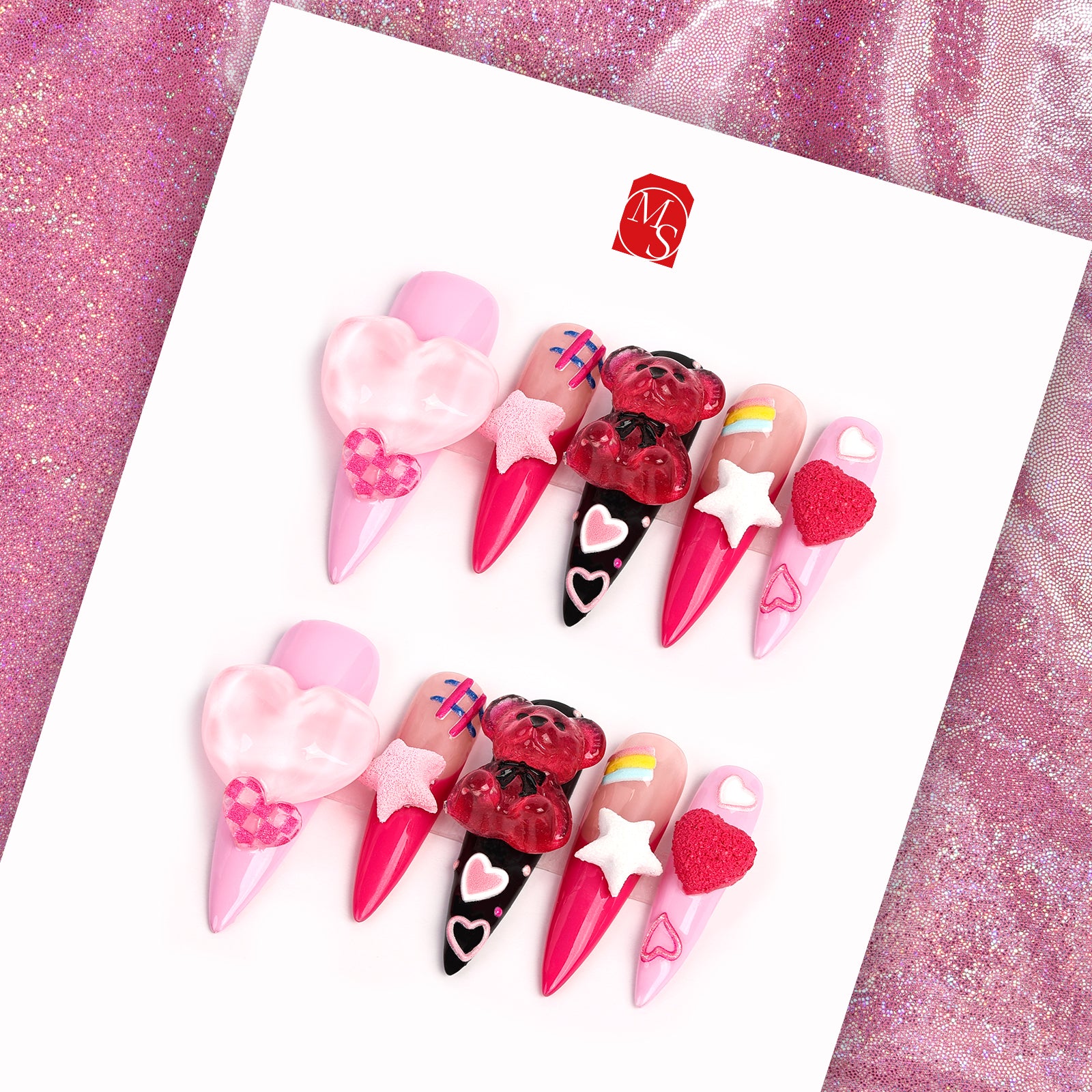 Confession Stiletto Long Press On Nails| MelodySusie