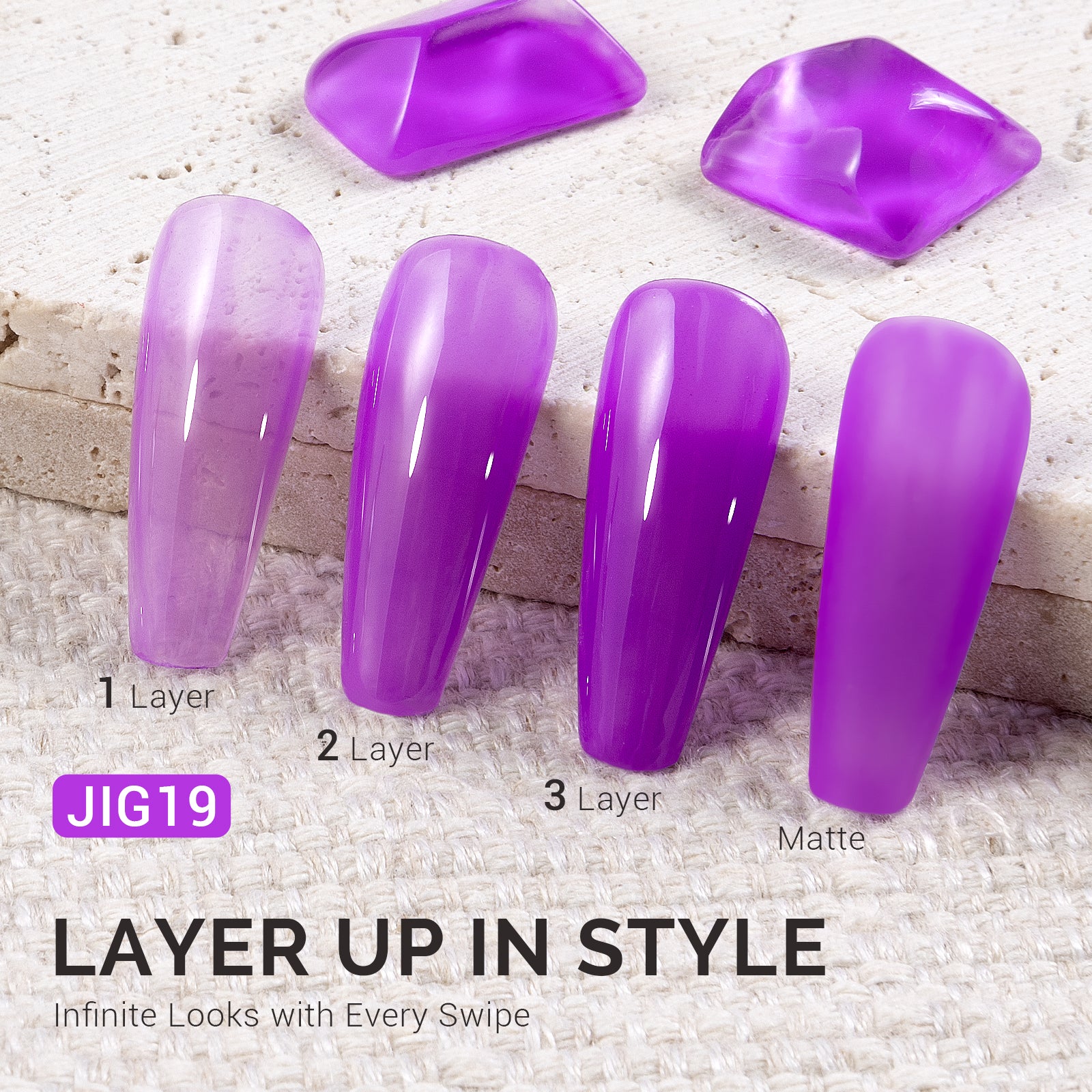 Jeweliver Jelly TPO-Free Gel Polish 15ml - Purple Amethyst - JIG19