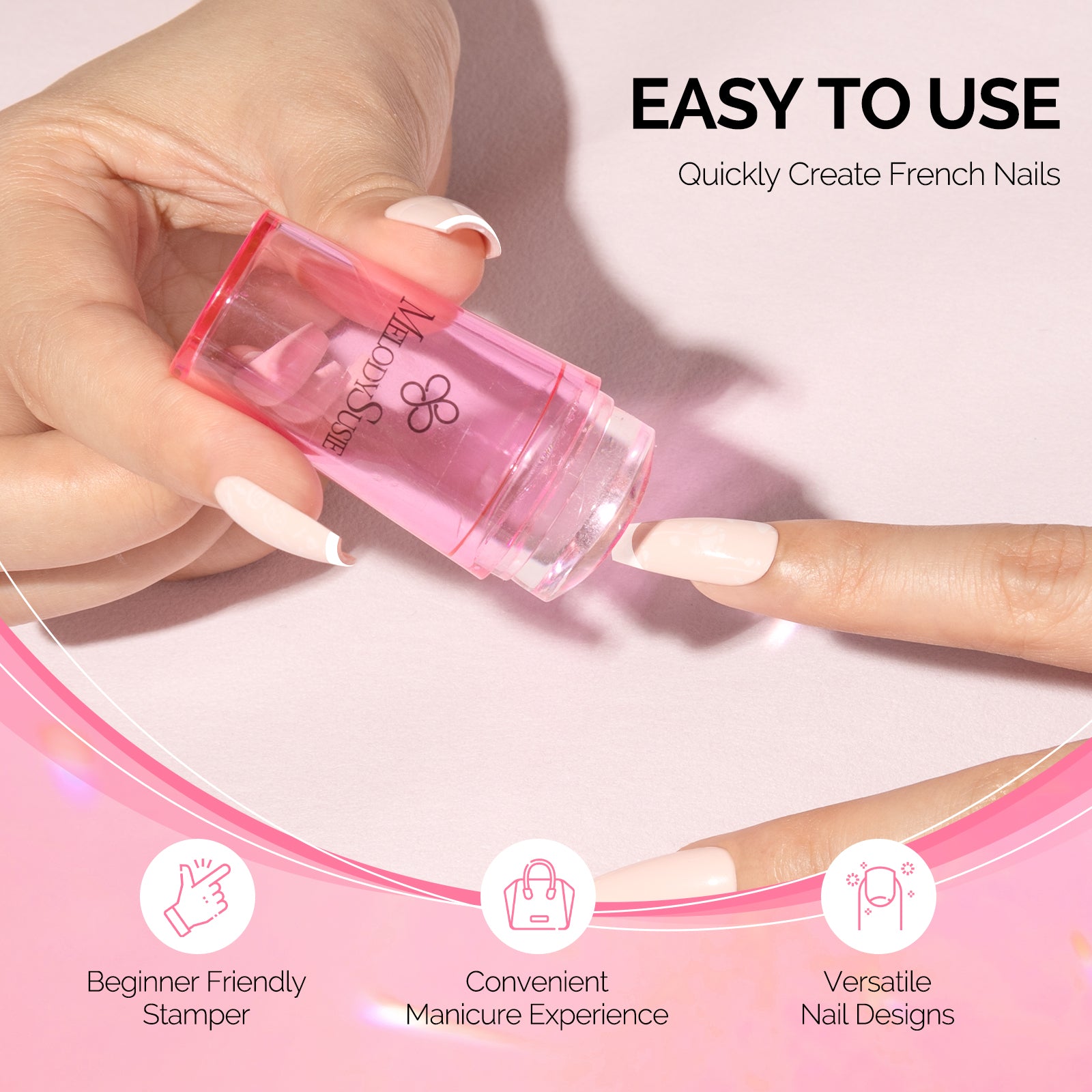 French Nail Stamper Kit 2PCS - Pink