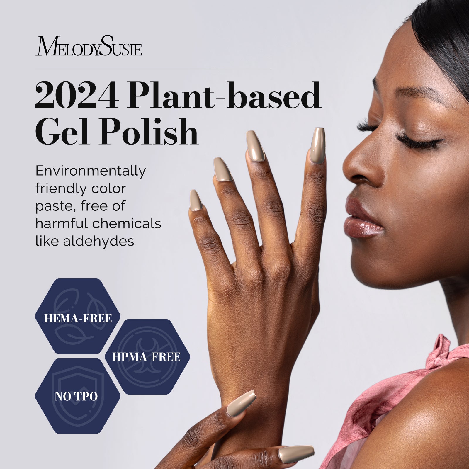Fleurwee HEMA-Free & HPMA-Free & TPO-Free Gel Nail Polish Plant-based 0.5 fl oz/15ml - P26 Cinnamon Brown