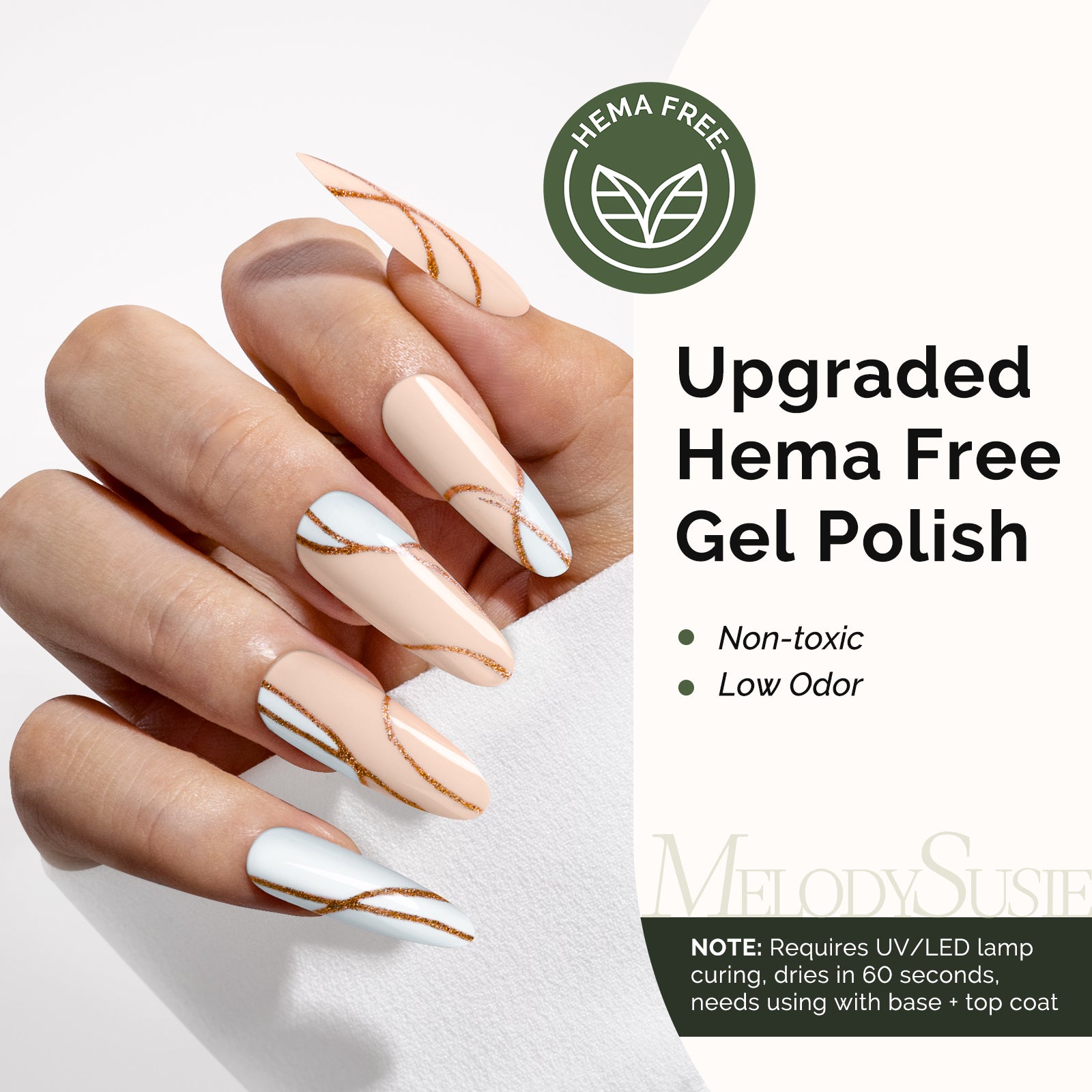 HEMA-Free Gel Nail Polish 0.5 fl oz/15ml - K0433 Thick Light Nude