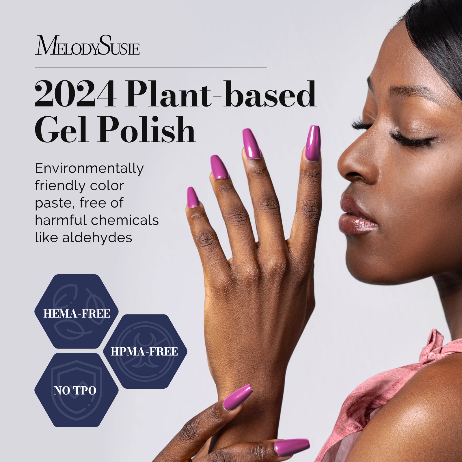 Fleurwee HEMA-Free & HPMA-Free & TPO-Free Gel Nail Polish Plant-based 0.5 fl oz/15ml - P23 Pink Lily