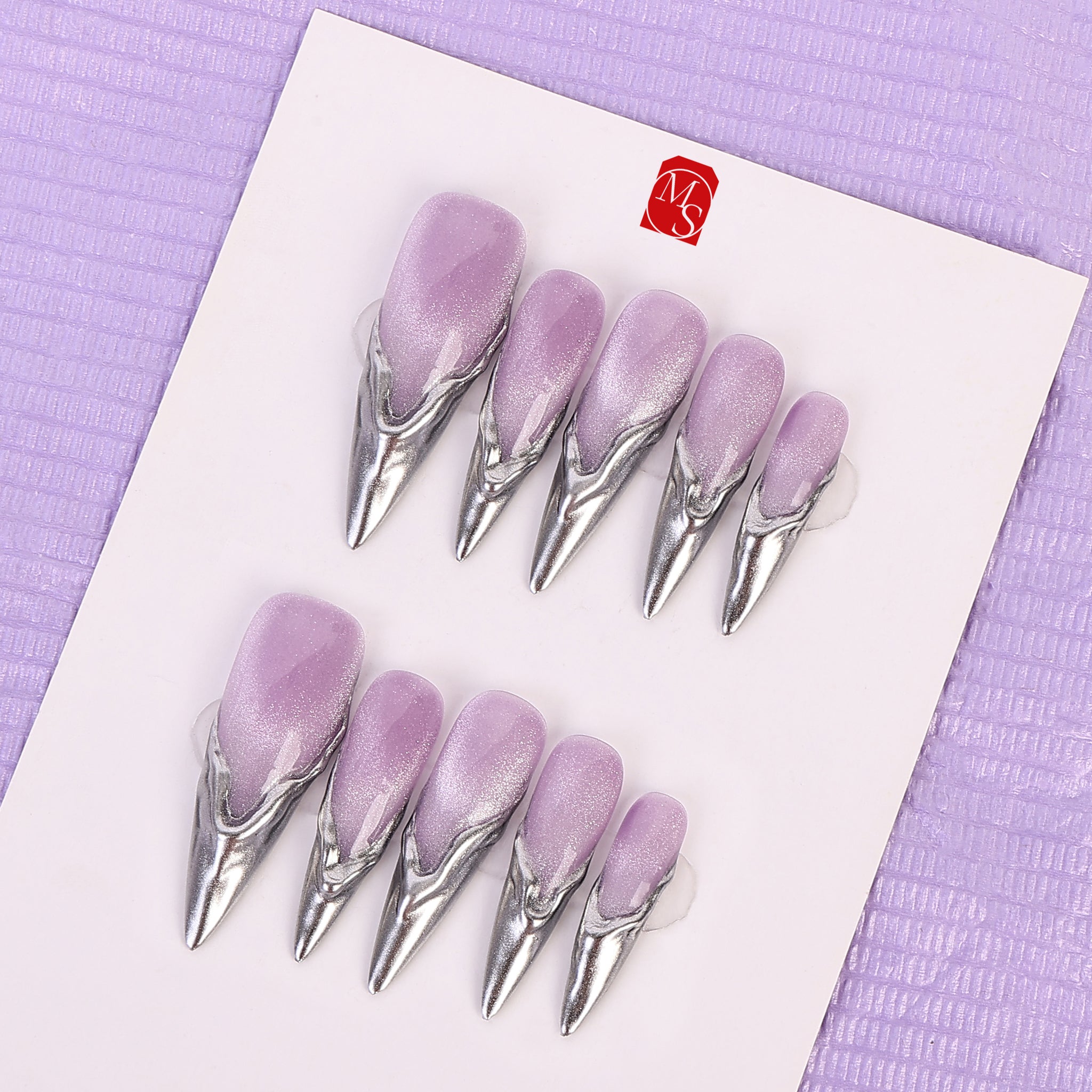 Magic Mirror Square Regular Press-On Nails | MelodySusie