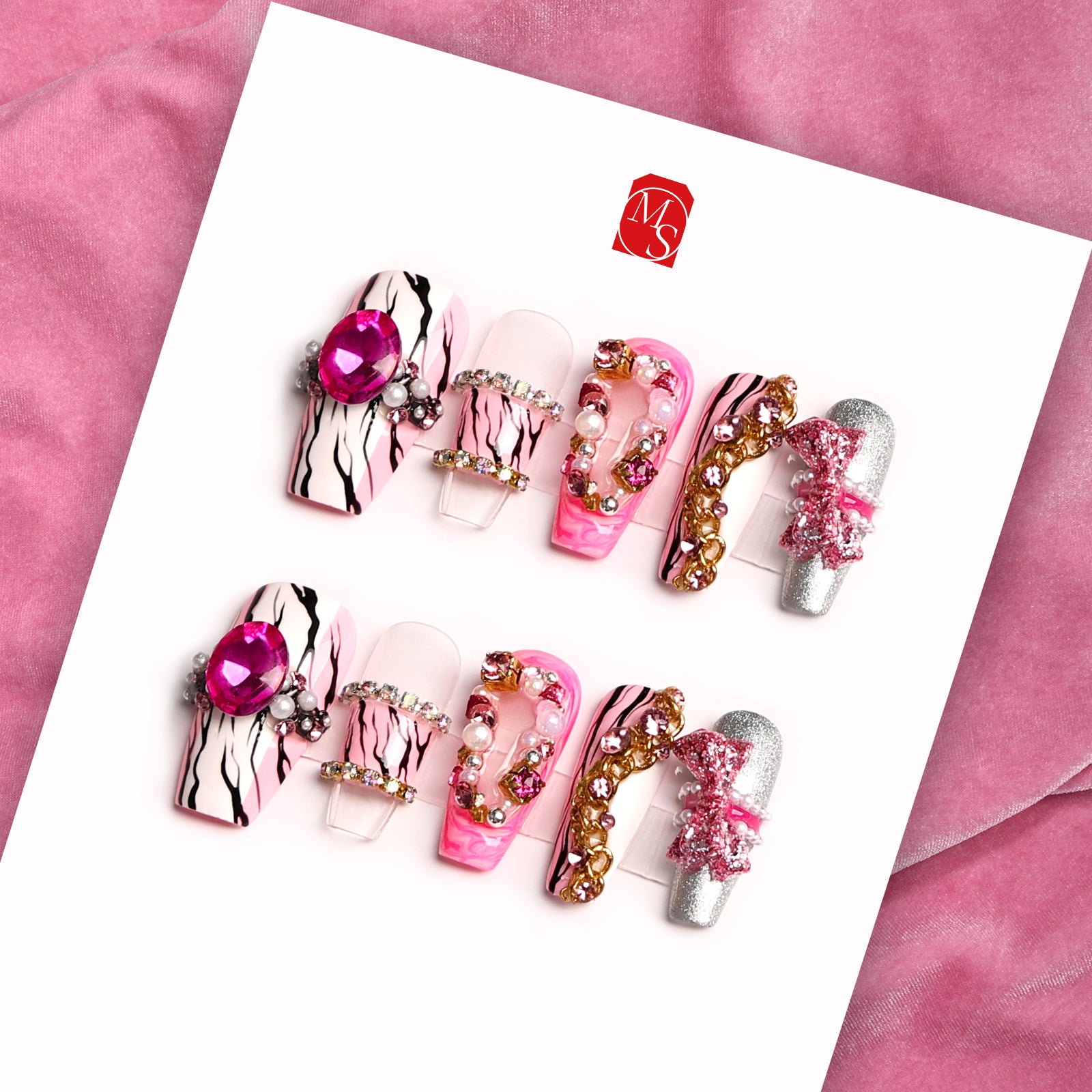 Eternal Pink Coffin Regular Press On Nails| MelodySusie