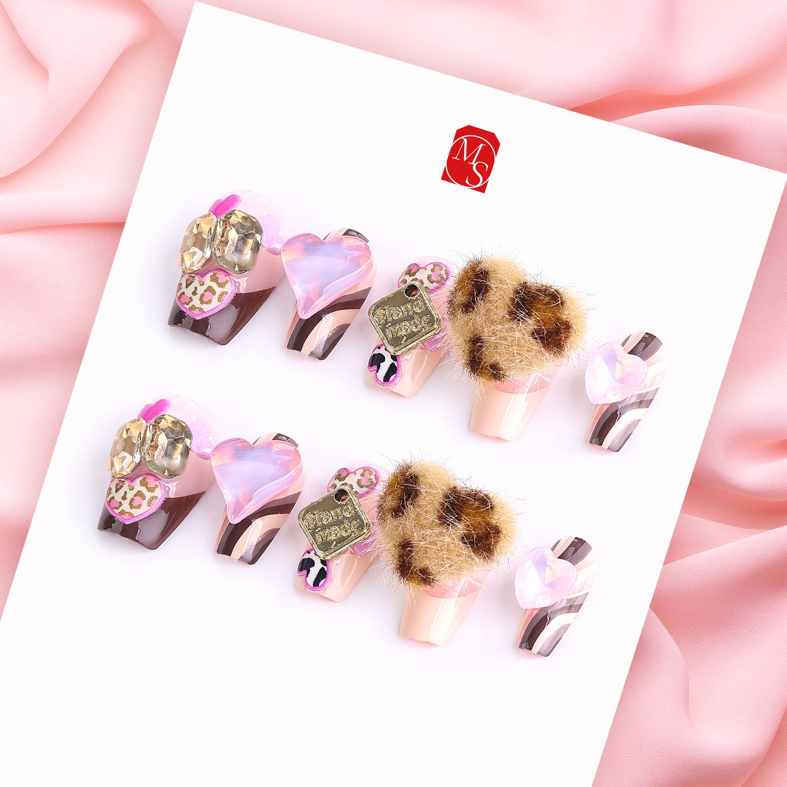 Sweet Paw Coffin Short Press On Nails | MelodySusie