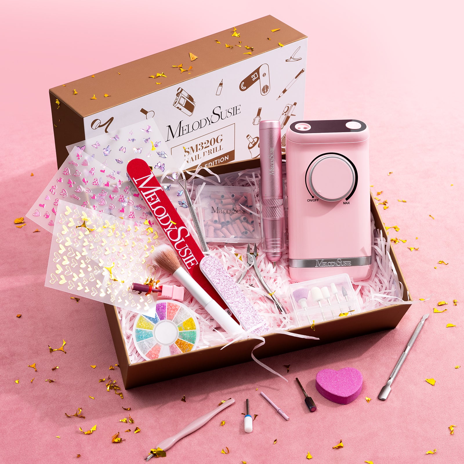 SM320G Rechargeable 35000RPM Nail Drill Gift Box