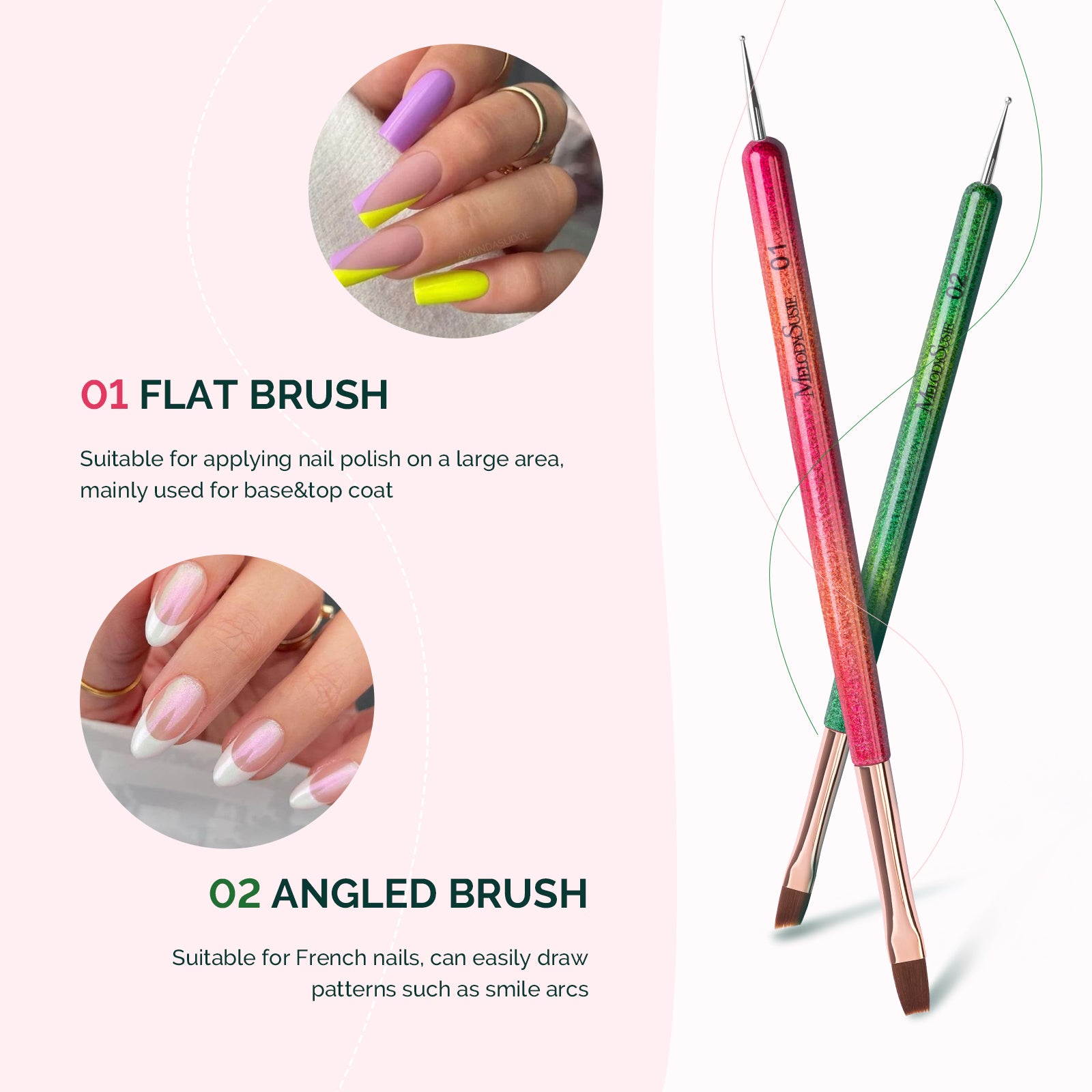 Gradient Nail Art Brushes Set (7Pcs)