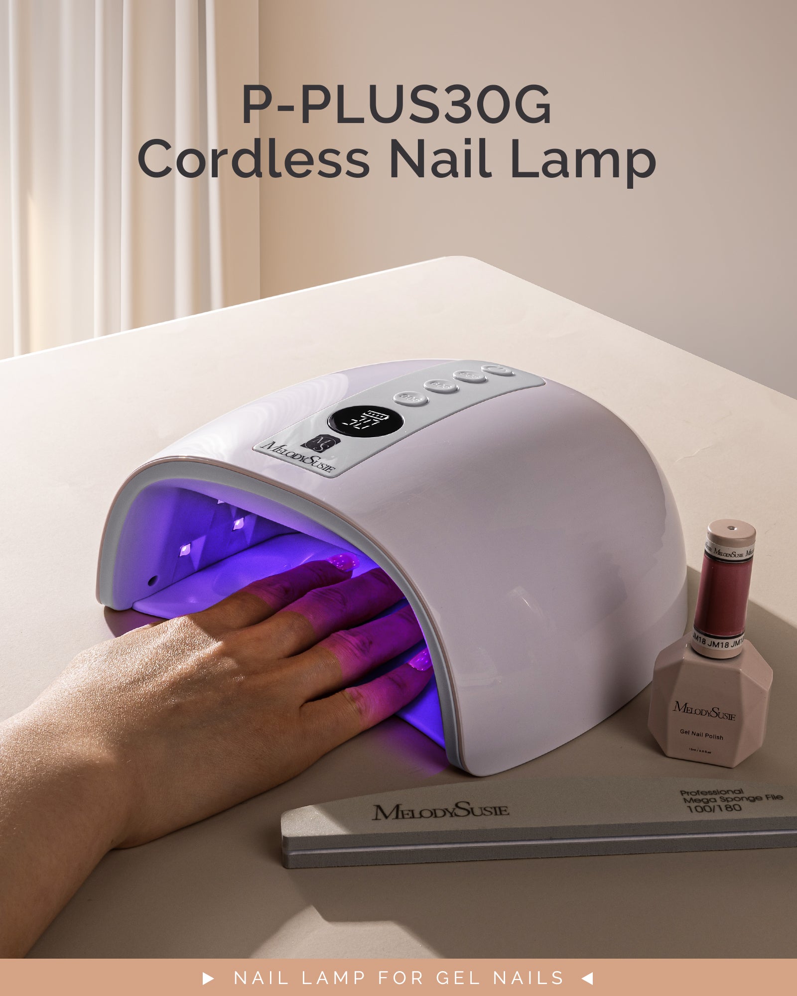 P-PLUS30G Rechargeable Cordless UV/LED Nail Lamp