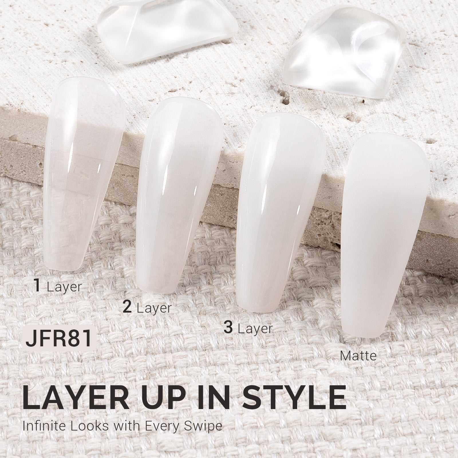 Jeweliver Jelly TPO-Free Gel Polish 15ml - White Goshenite - JFR81