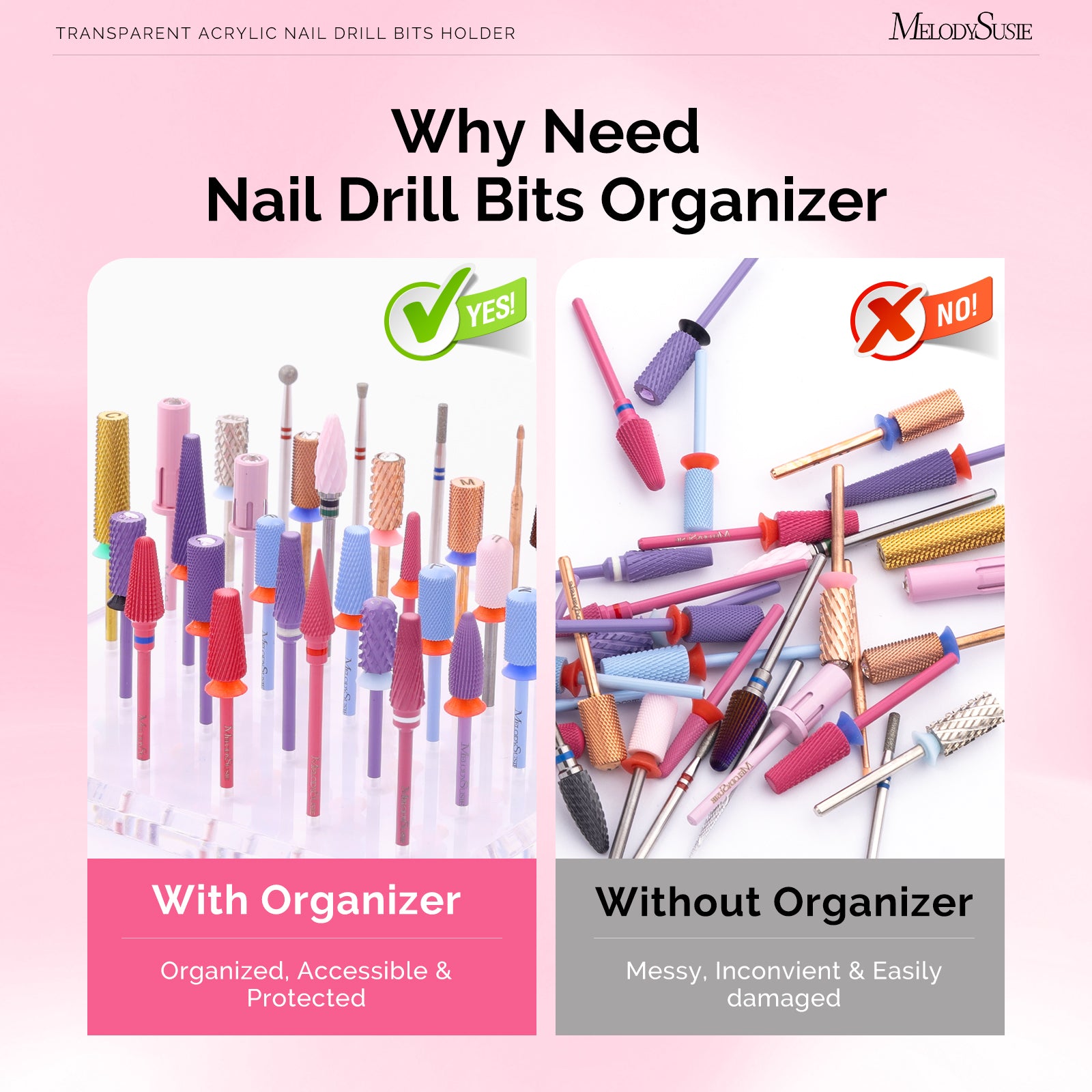 Nail Drill Bits Holder with 12 Holes