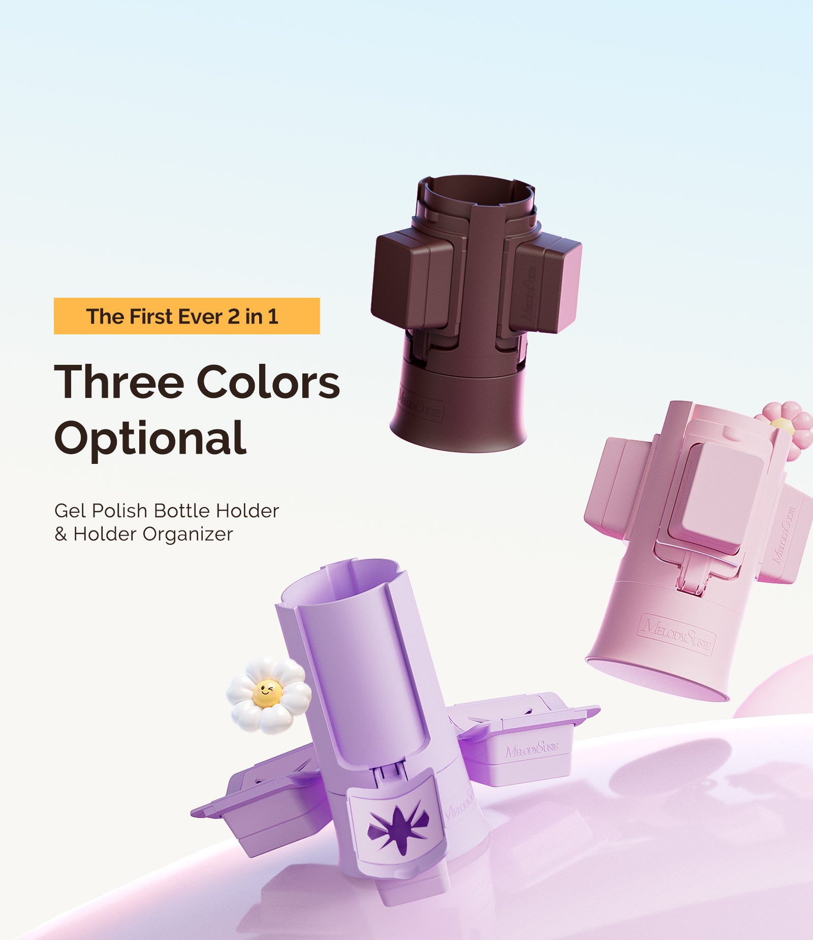 GelCarousel Rotatable Nail Art DIY Station - Purple