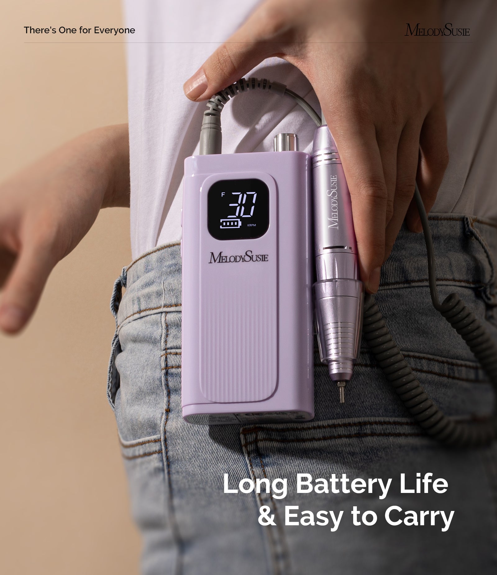 SC300F Rechargeable Nail Drill 30000RPM - Purple