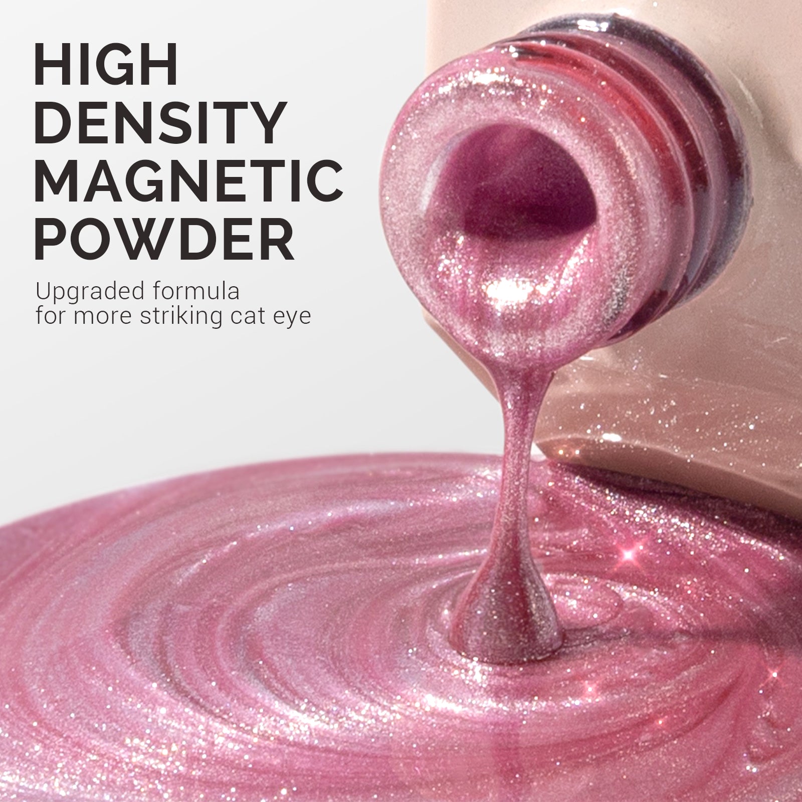 Jeweliver Cat Eye Gel Nail Polish 0.5 fl oz/15ml - Rose Pink C47