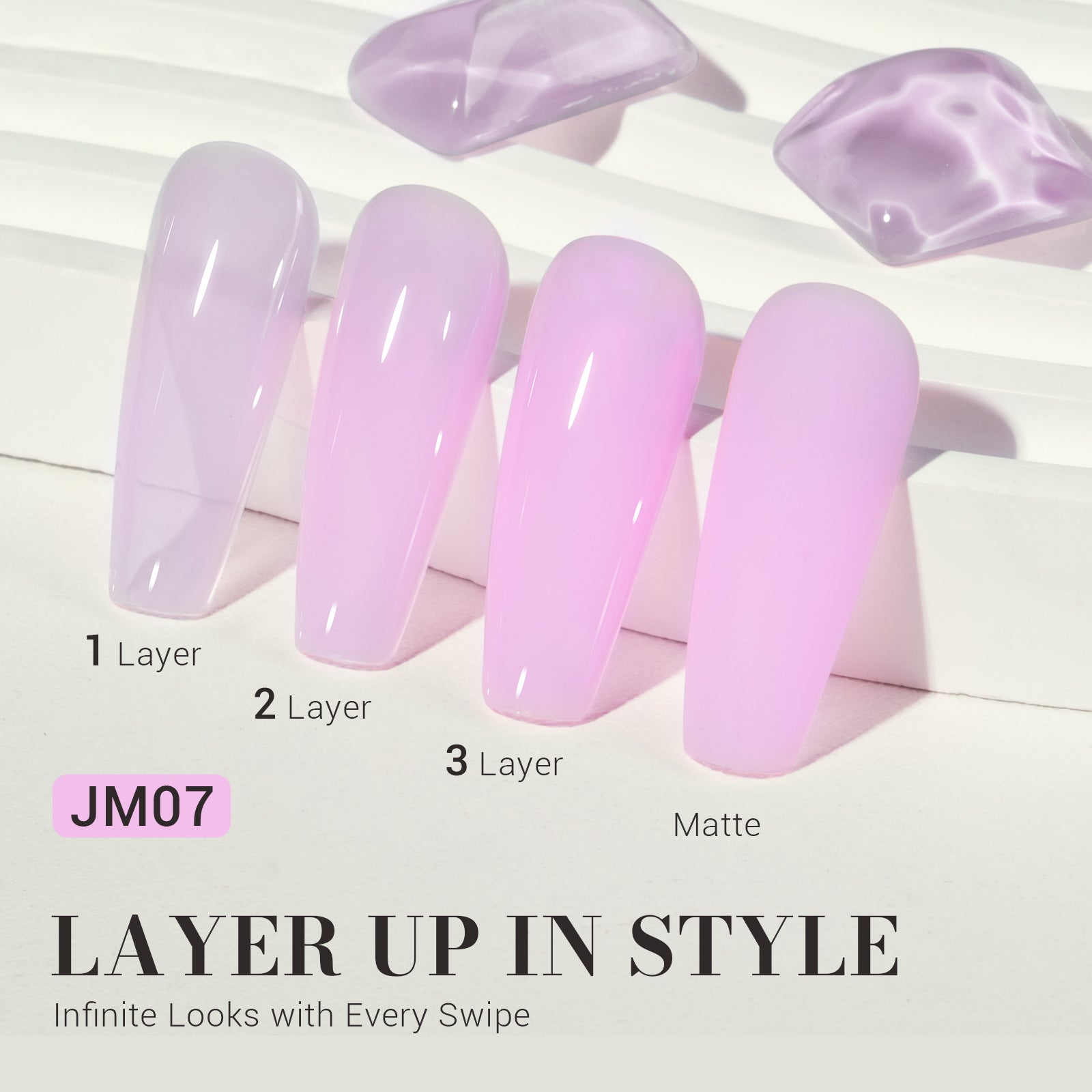 Jeweliver Jelly TPO-Free Gel Nail Polish 0.5 fl oz/15ml - Pink Purple JM07