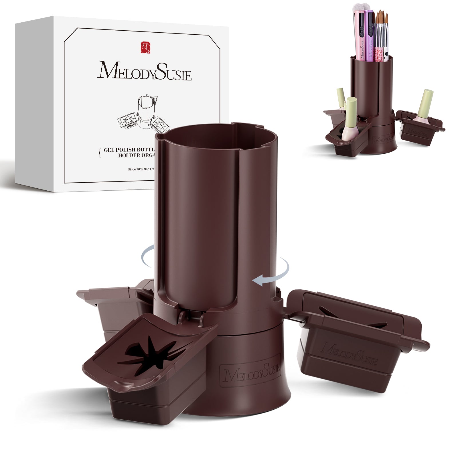 GelCarousel Rotatable Nail Art DIY Station - Purple