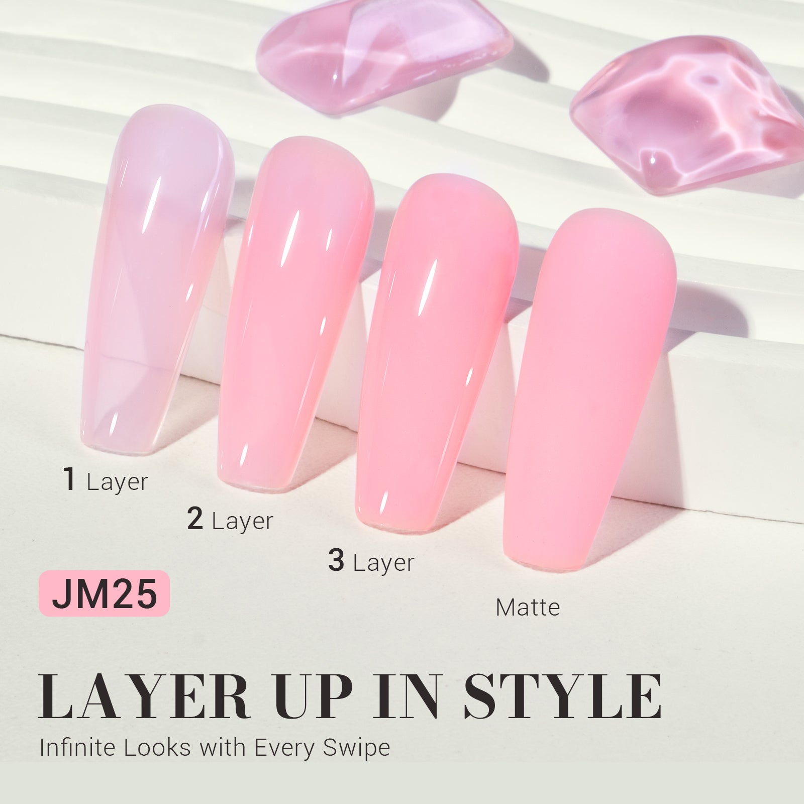 Jeweliver Jelly TPO-Free Gel Nail Polish 0.5 fl oz/15ml - Pink JM25