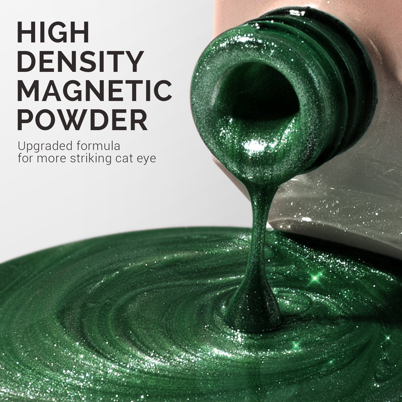 Jeweliver Cat Eye Gel Nail Polish 0.5 fl oz/15ml - Magic Forest Green C3108