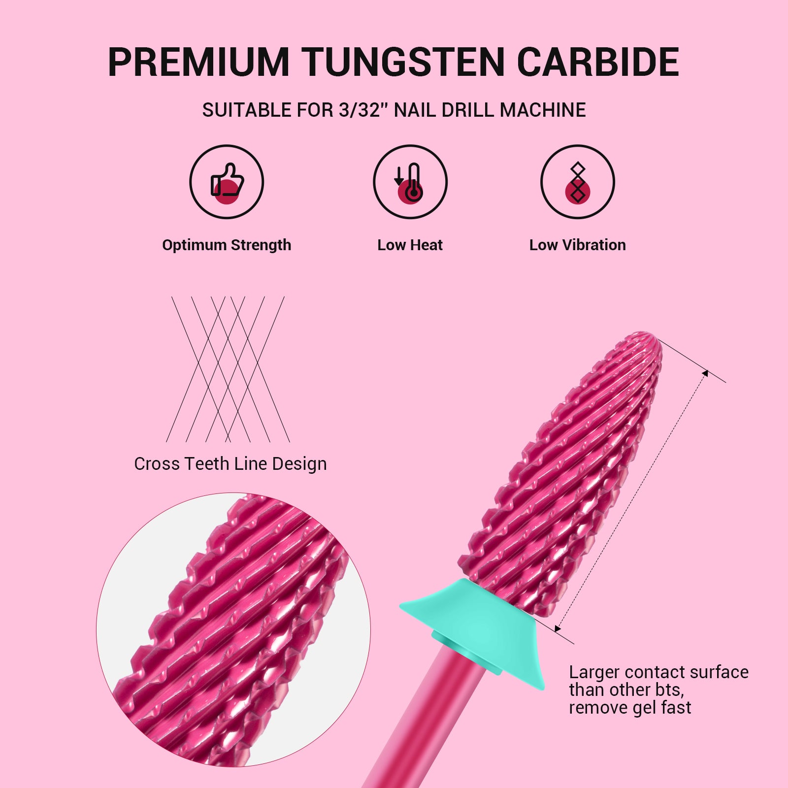 Long Flame Tungsten Carbide Nail Drill Bit