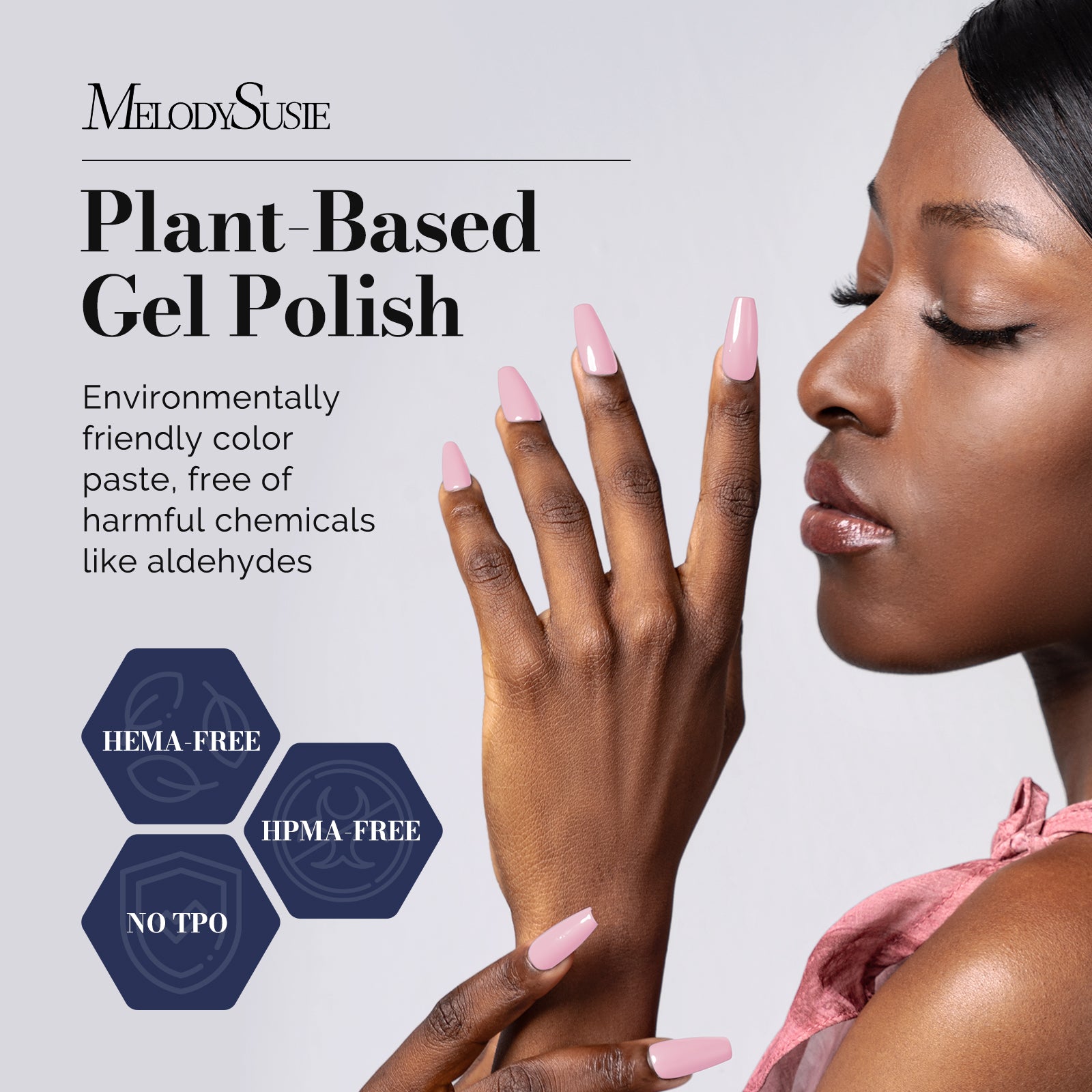 Fleurwee HEMA-Free & HPMA-Free & TPO-Free Gel Nail Polish Plant-based 0.5 fl oz/15ml - P56 Sakura Pink
