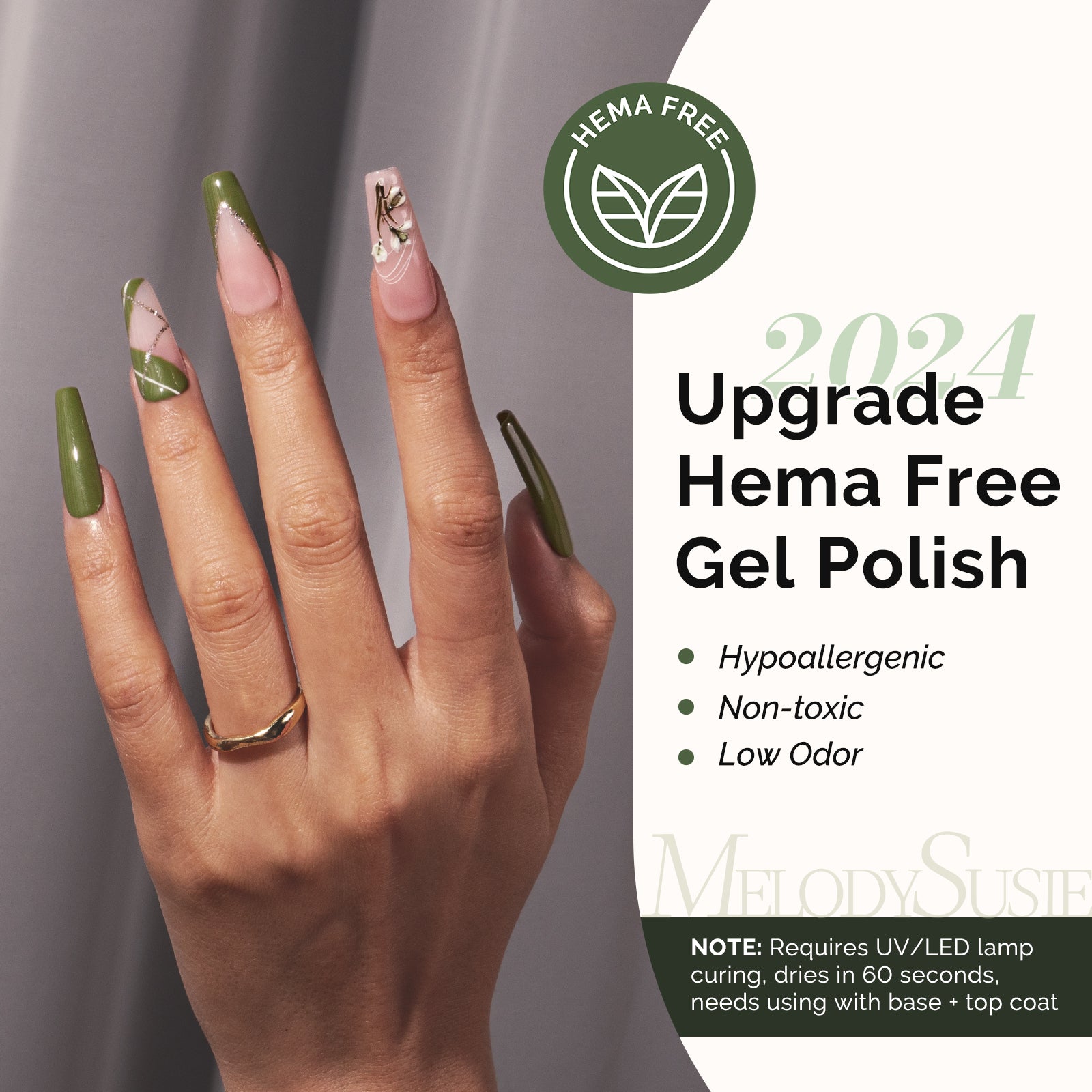 603 Olive Green - HEMA-Free Gel Nail Polish 0.5 fl oz/15ml