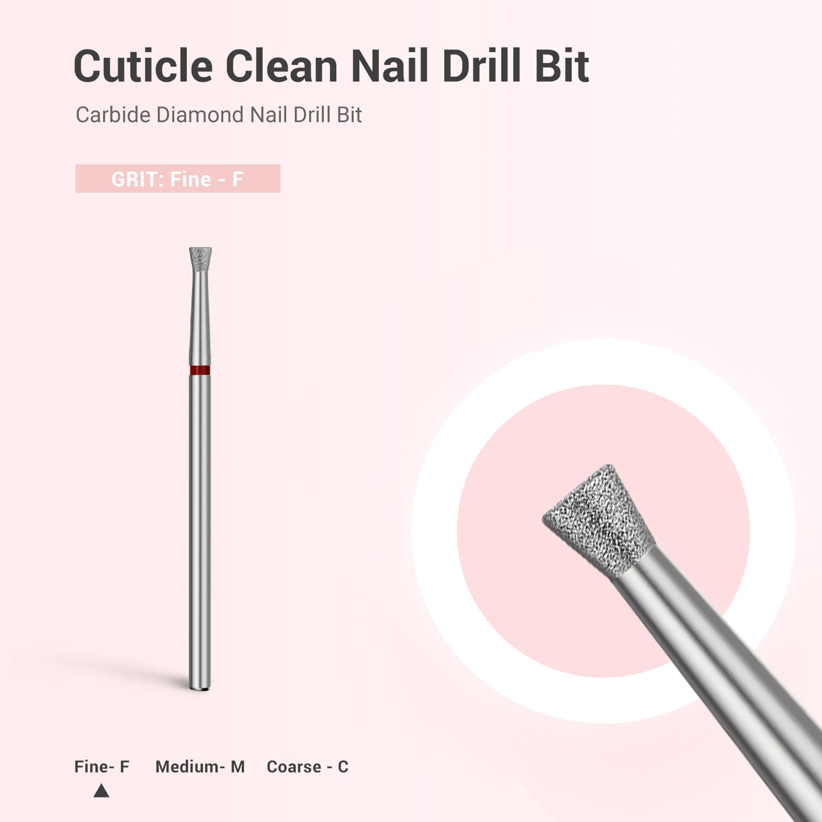 6.7mm Inverted Tapered Cuticle Clean Nail Drill Bit