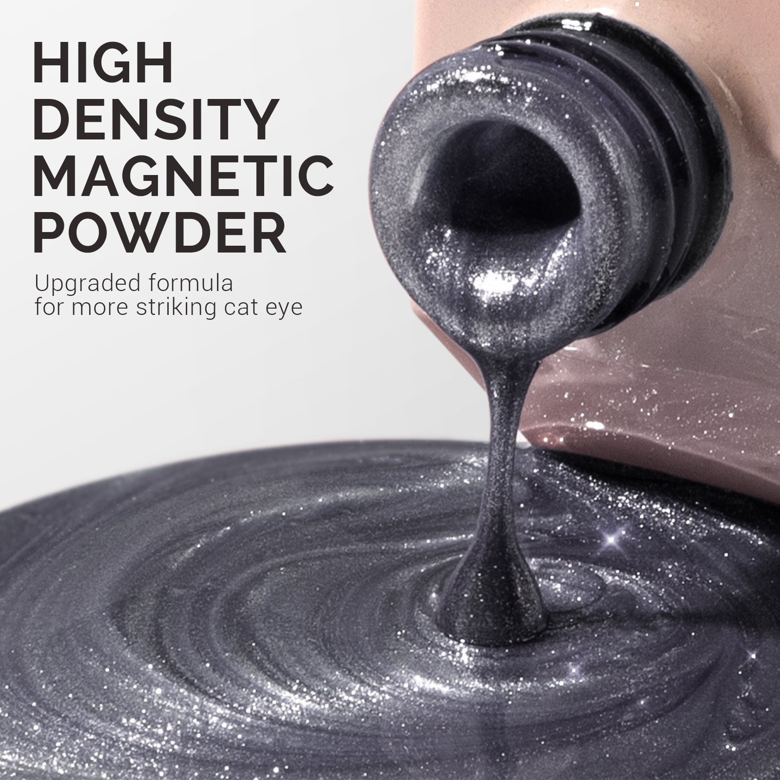 Jeweliver Cat Eye Gel Nail Polish 0.5 fl oz/15ml - Dark Gray C6681