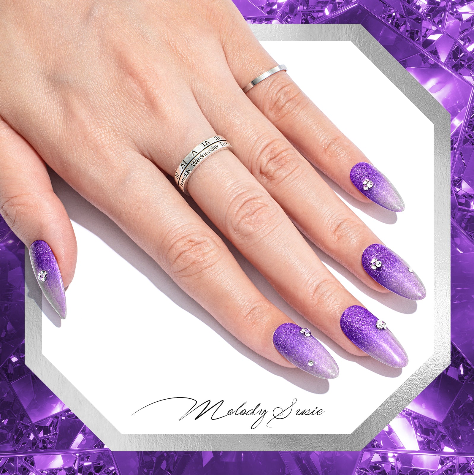 Z055 Purple Shimmer Glitter - Gel Nail Polish(15ml)
