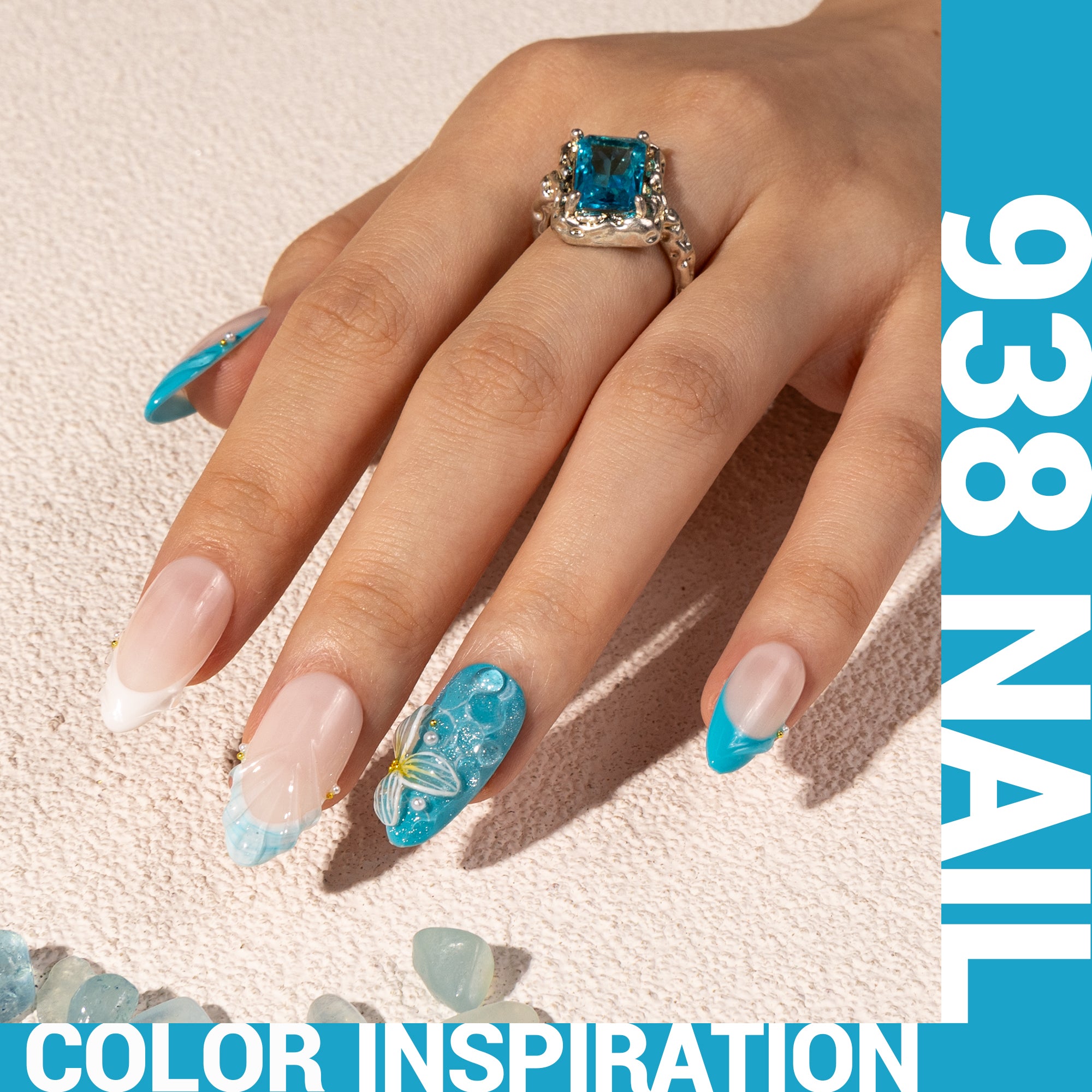 938 Fair Isle Knit Blue - TPO-Free Thick Gel Nail Polish(15ml)