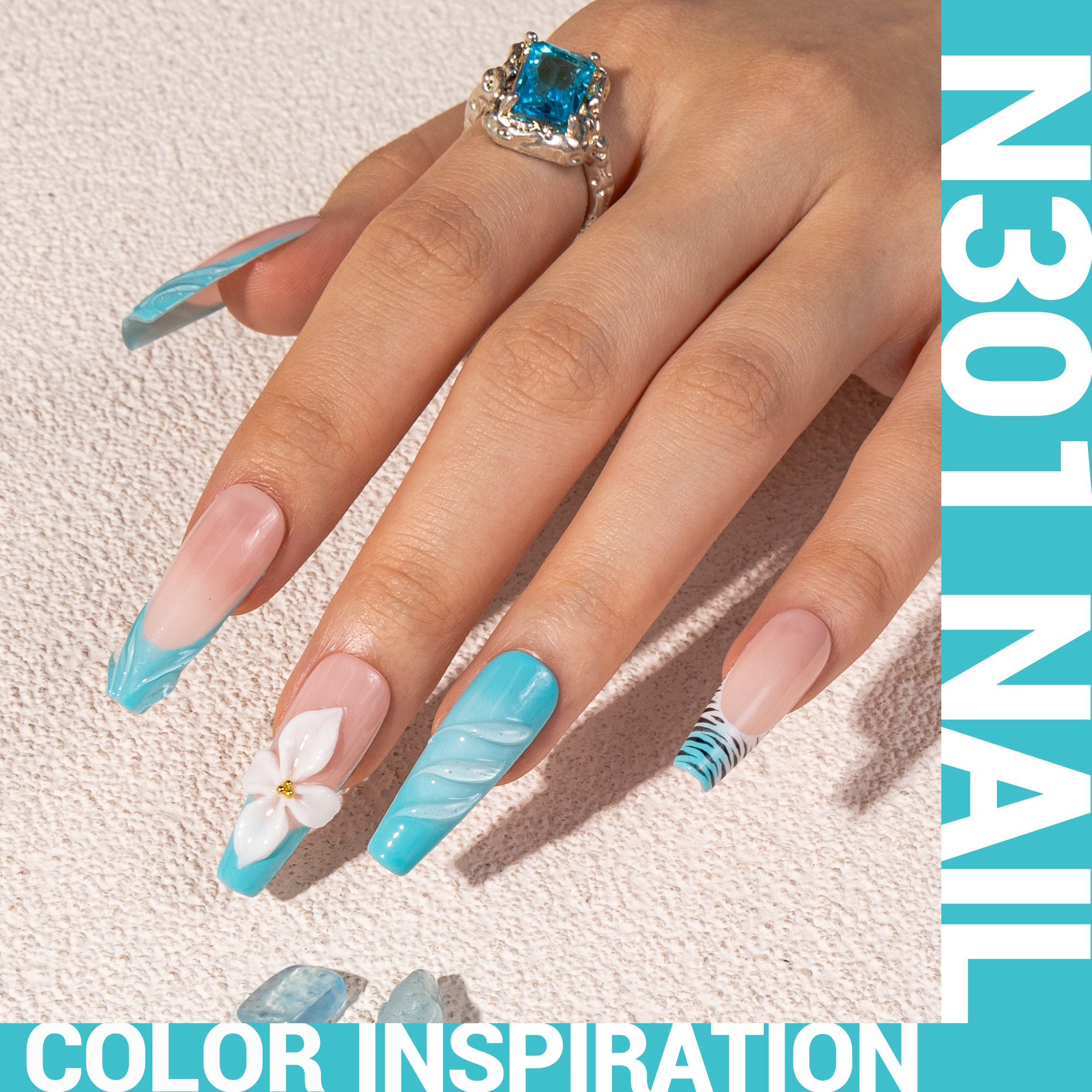 N301 Surf Blue - TPO-Free Thick Gel Nail Polish(15ml)