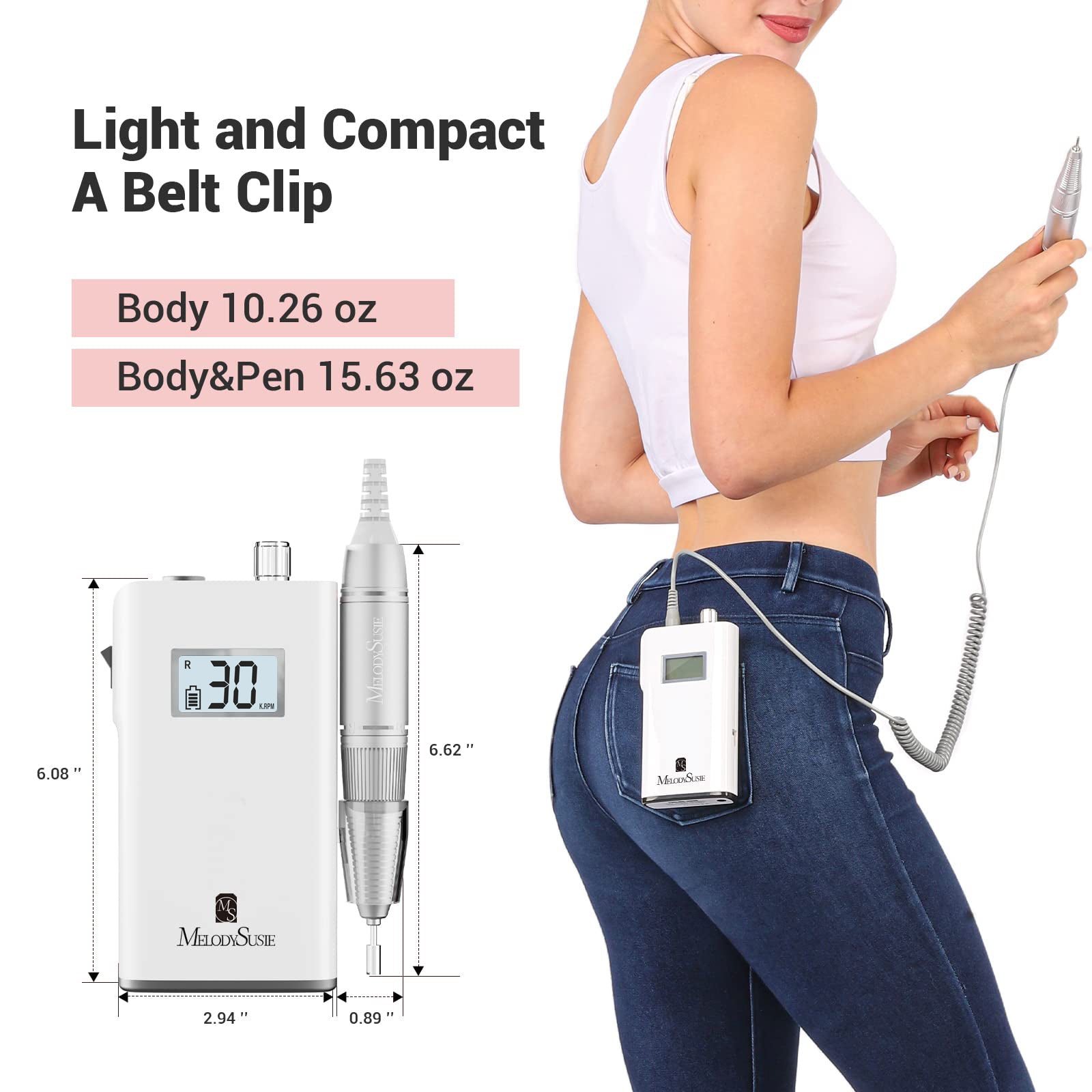 SR1-Rechargeable Nail Drill 30,000 RPM