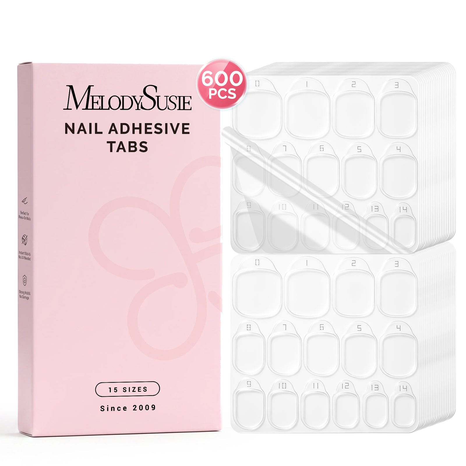 MelodySusie Nail Adhesive Tabs for Press On Nails