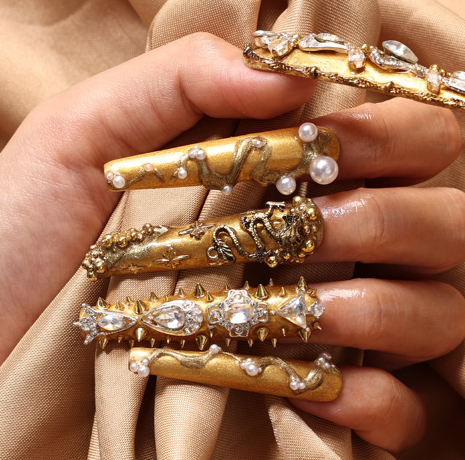 El Dorado Stiletto Longest Press On Nails