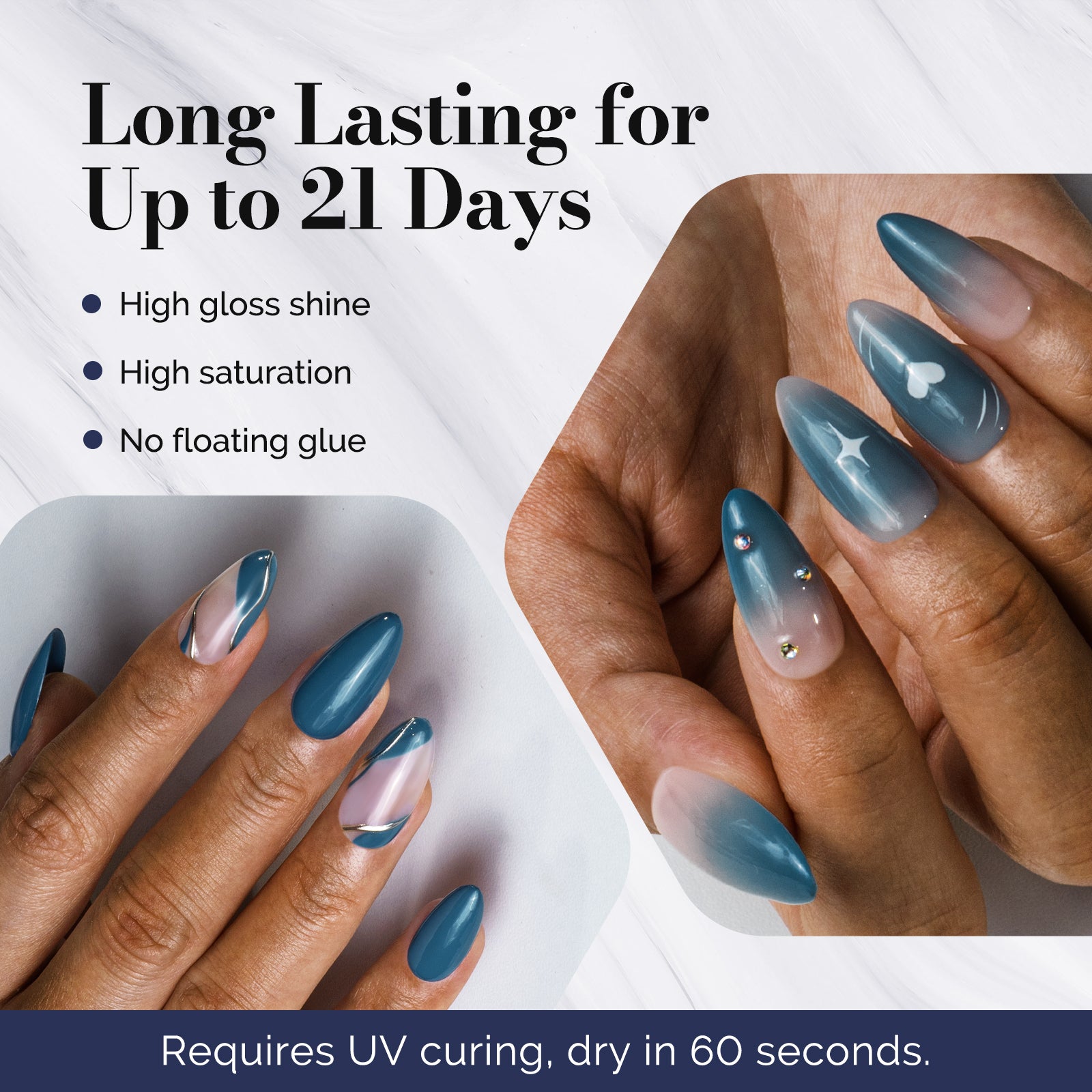Fleurwee HEMA-Free & HPMA-Free & TPO-Free Gel Nail Polish Plant-based 0.5 fl oz/15ml - P16 Dark Indigo