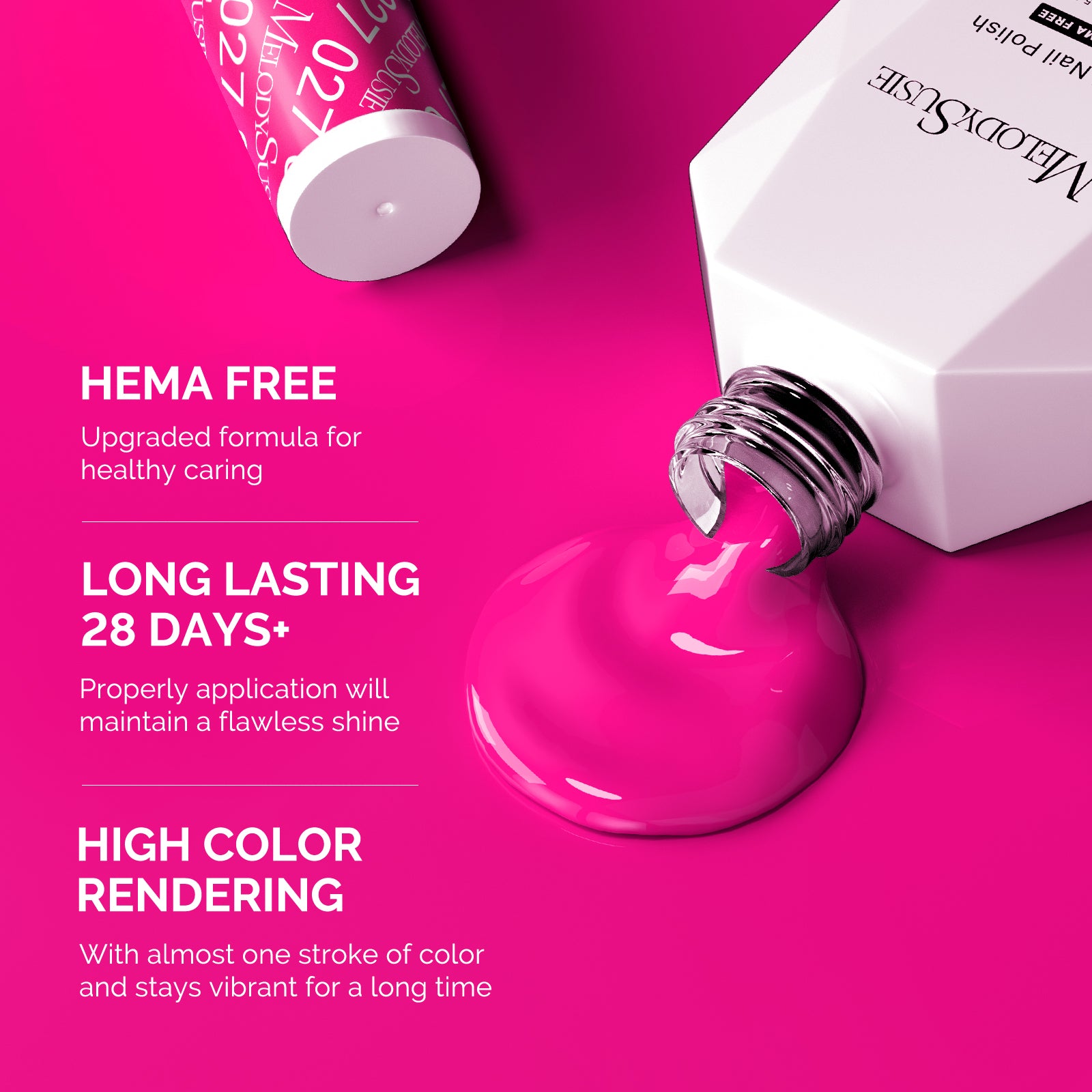 027 Peony Pink- HEMA-Free Gel Nail Polish 0.5 fl oz/15ml