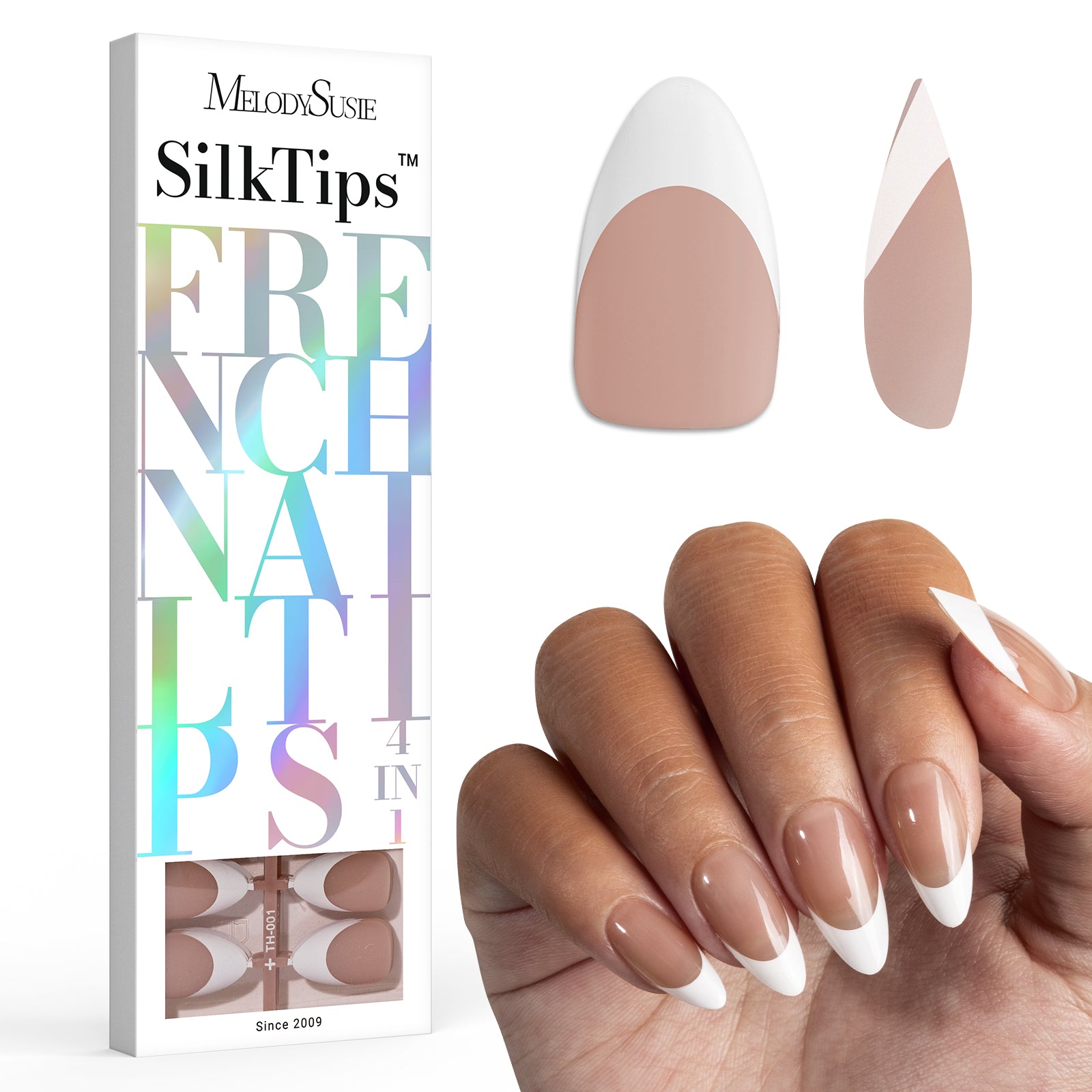 SilkTips 4 in 1 French Soft Gel Nail Tips - 150Pcs (US ONLY)