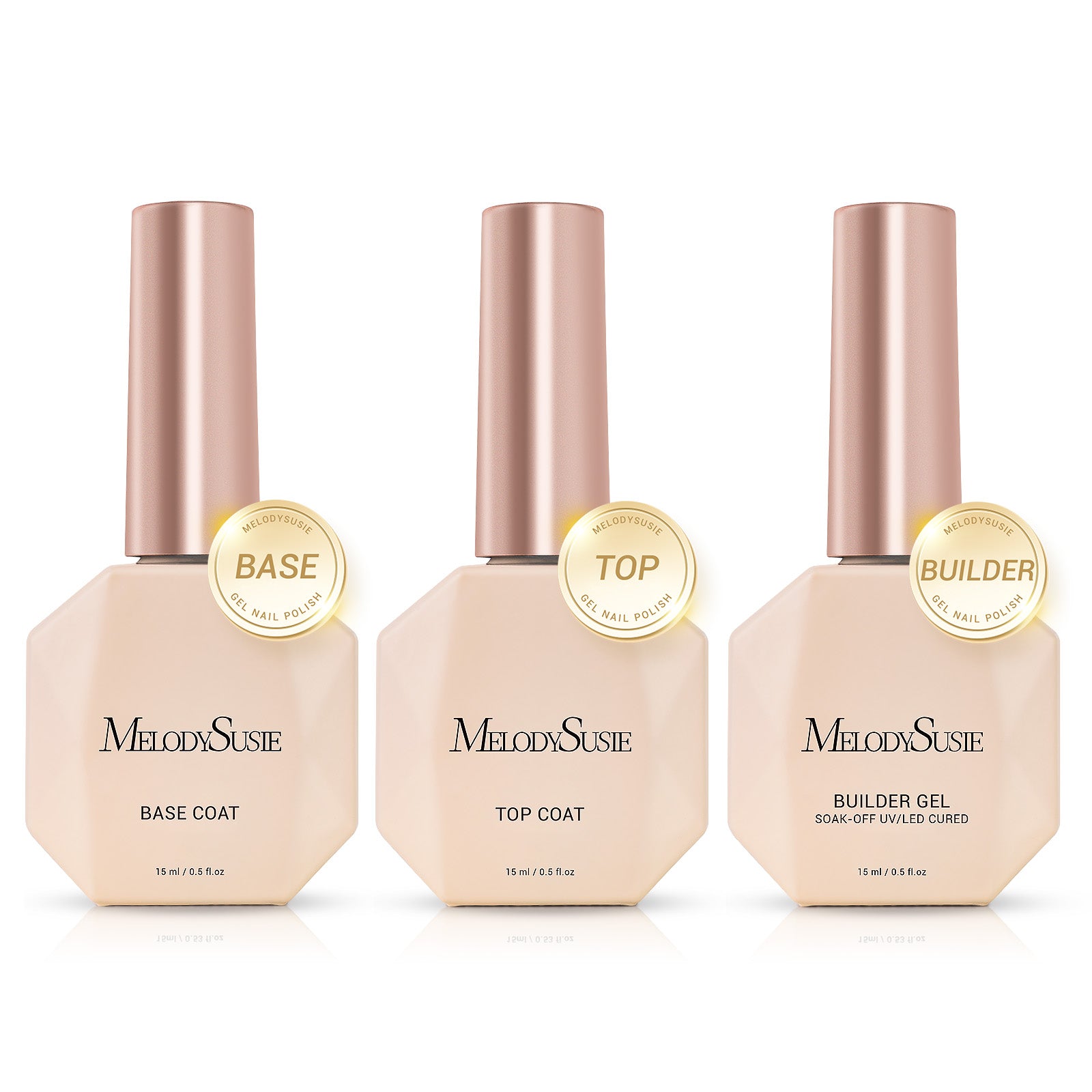 Top Base Coat Gel Essentials Set 3Pcs MelodySusie