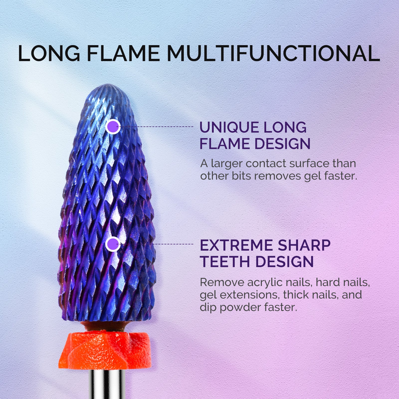 3Pcs Carbide Tungsten Nail Drill Bits Set