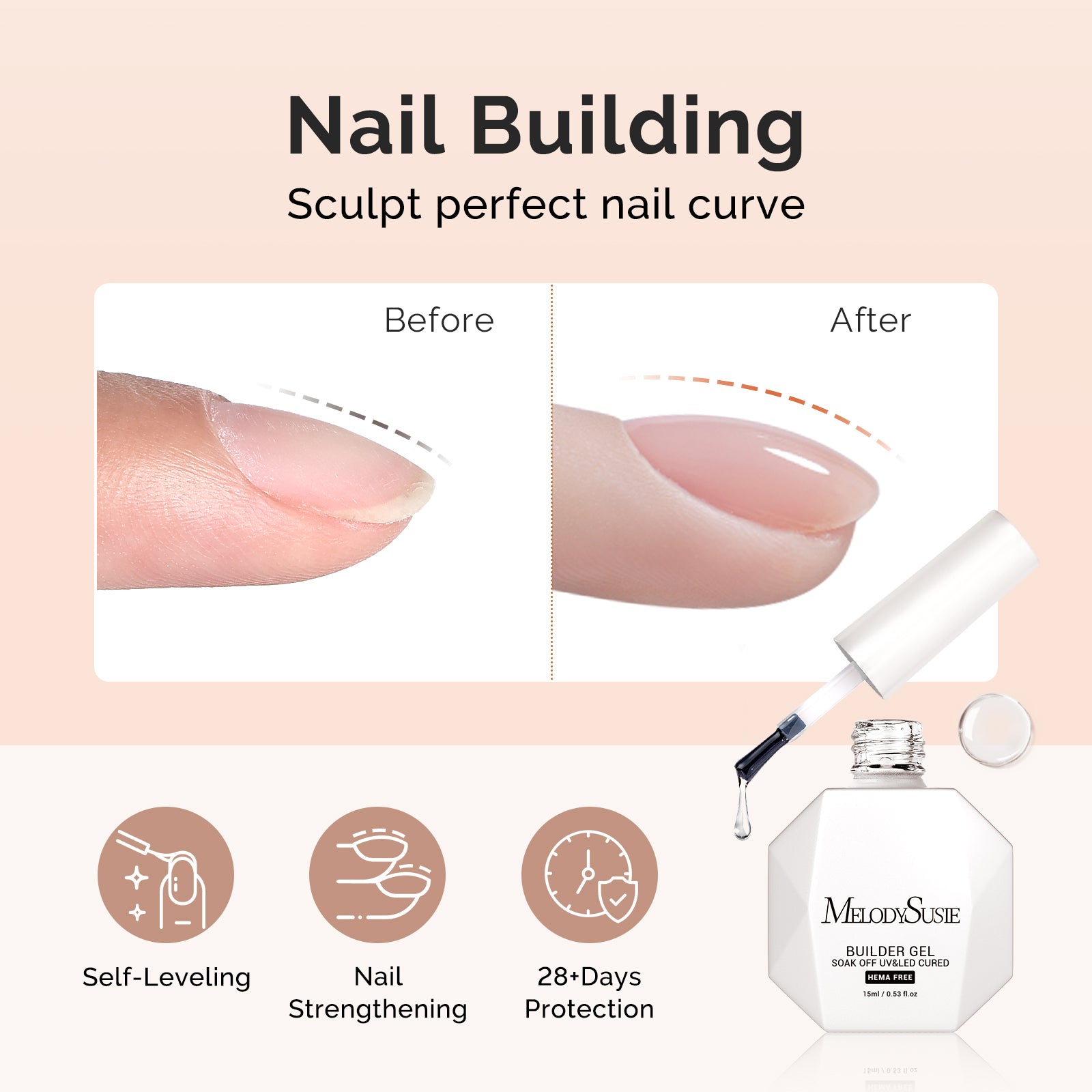 HEMA-Free & TPO-Free Builder Nail Gel 15ml