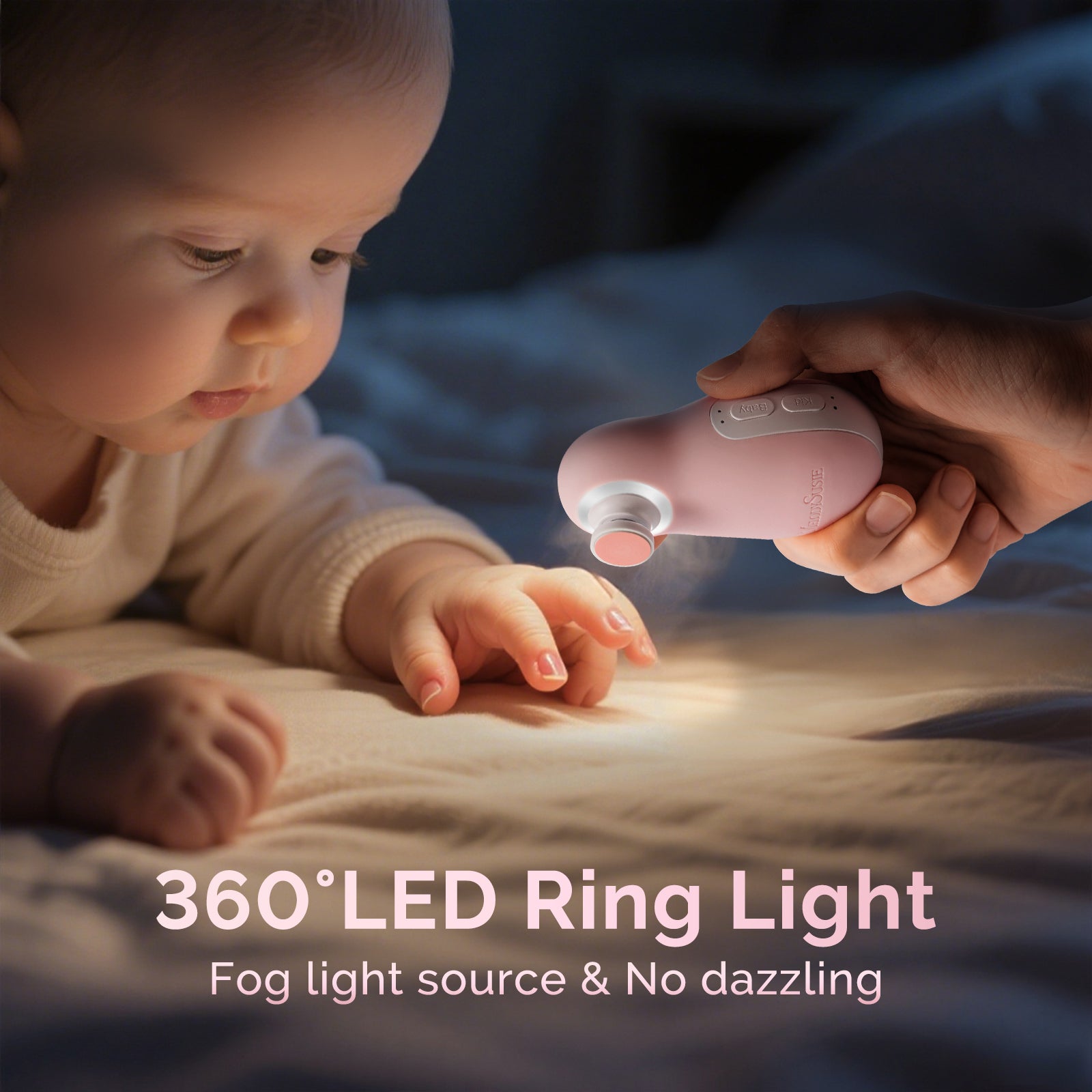 PC20F Rechargeable Baby Nail Trimmer - Pink