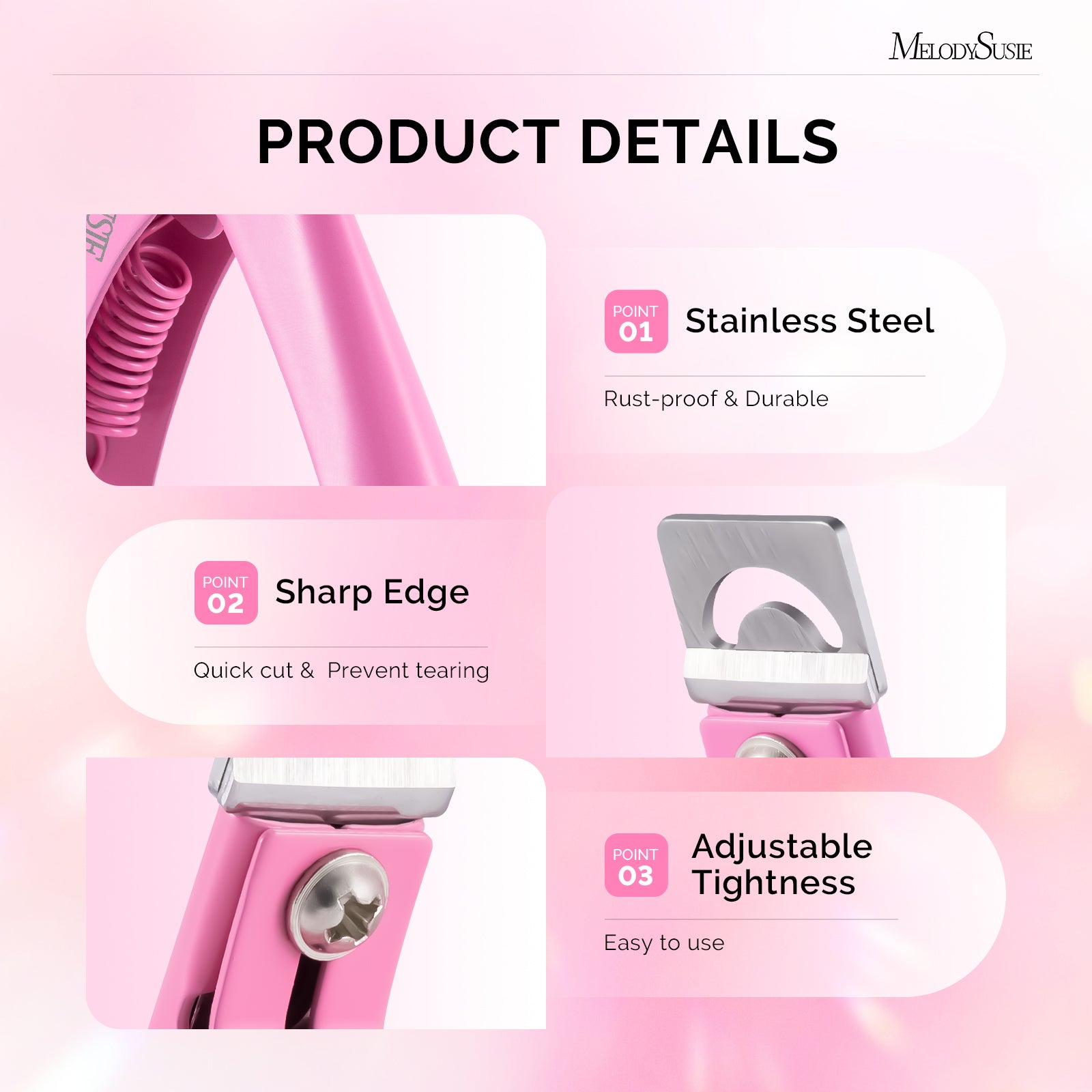 Stainless Steel Edge Cutter - Pink