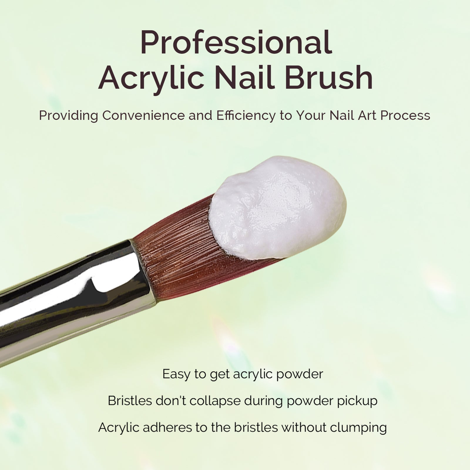 Kolinsky Acrylic Nail Brush - Green #8