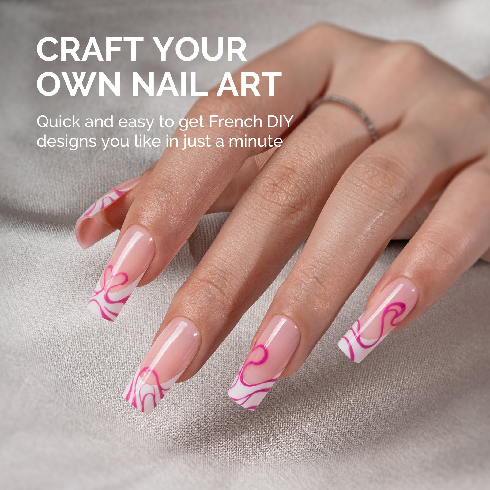 SilkTips 4 in 1 French Soft Gel Nail Tips - 150Pcs (US ONLY)