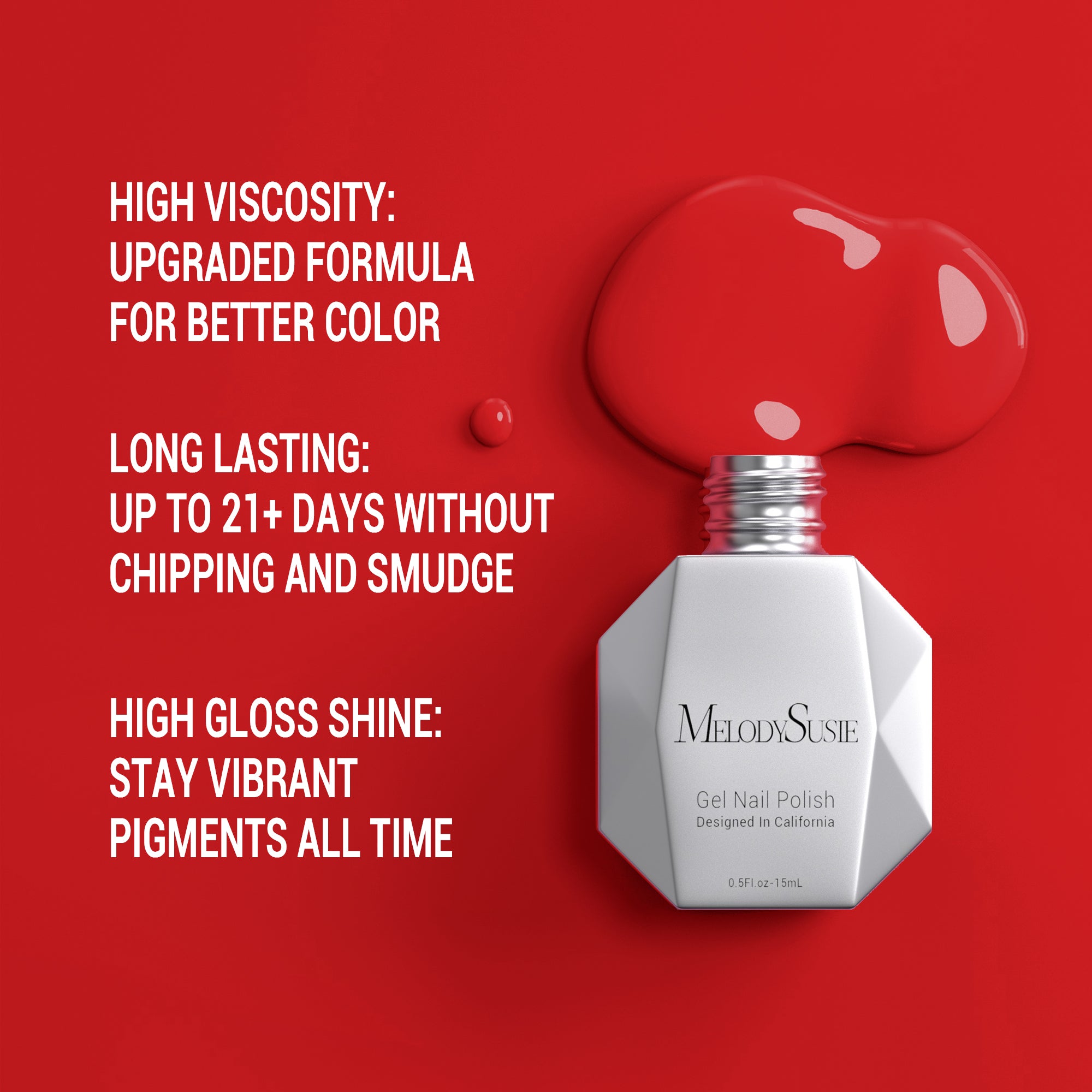 068 Rose Red - TPO-Free Thick Gel Nail Polish (15ml)