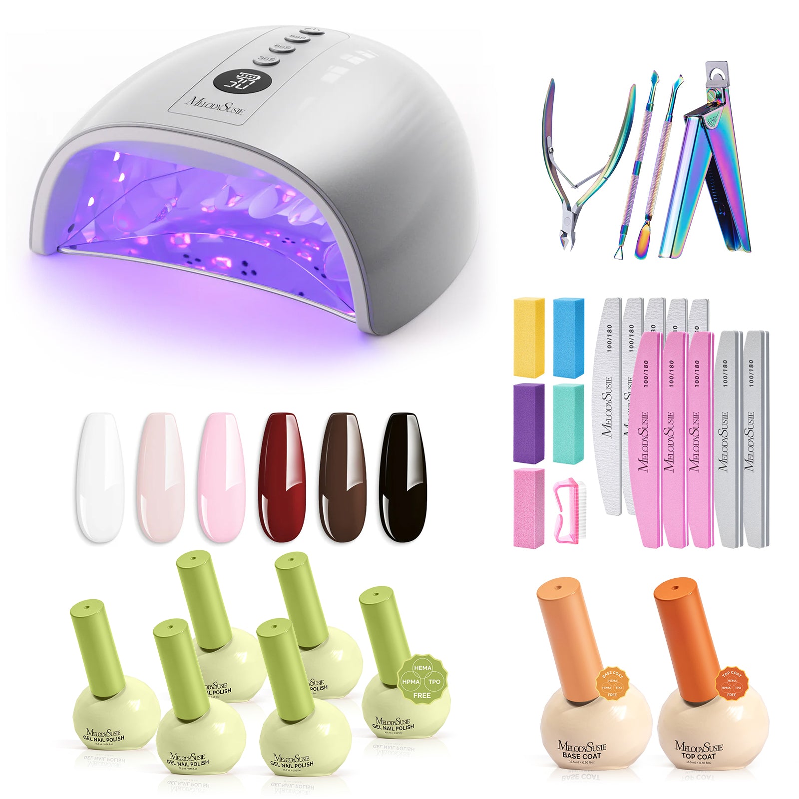 P-PLUS30GT Gel Nail Polishes Kit - Silver