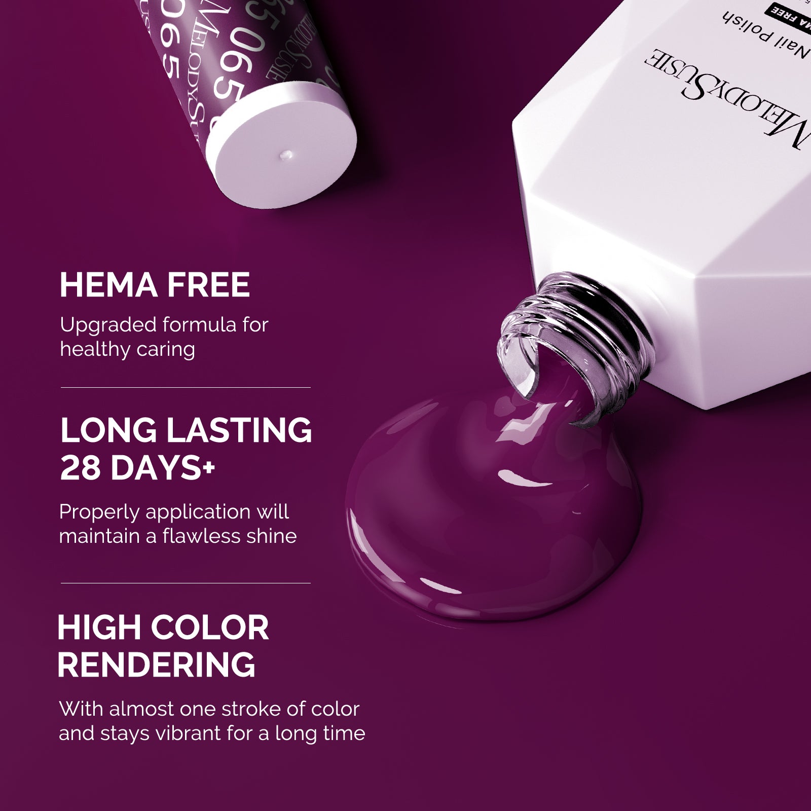 065 Passion Purple - HEMA-Free Gel Nail Polish 0.5 fl oz/15ml