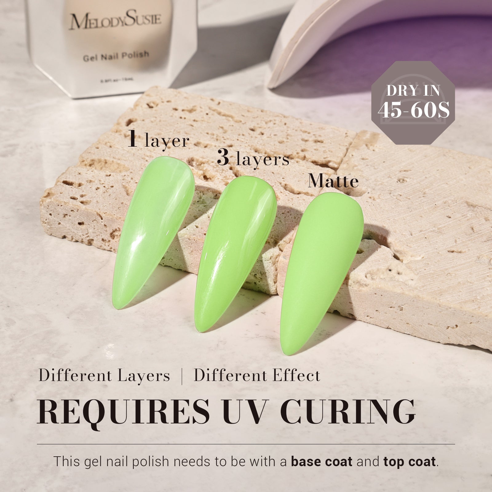 1658 Apple Green - TPO-Free Faster UV Curing Gel Nail Polish(15ml)