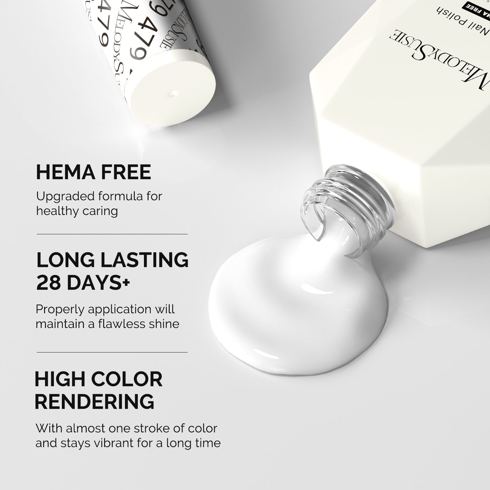 479 White - HEMA-Free Gel Nail Polish 0.5 fl oz/15ml